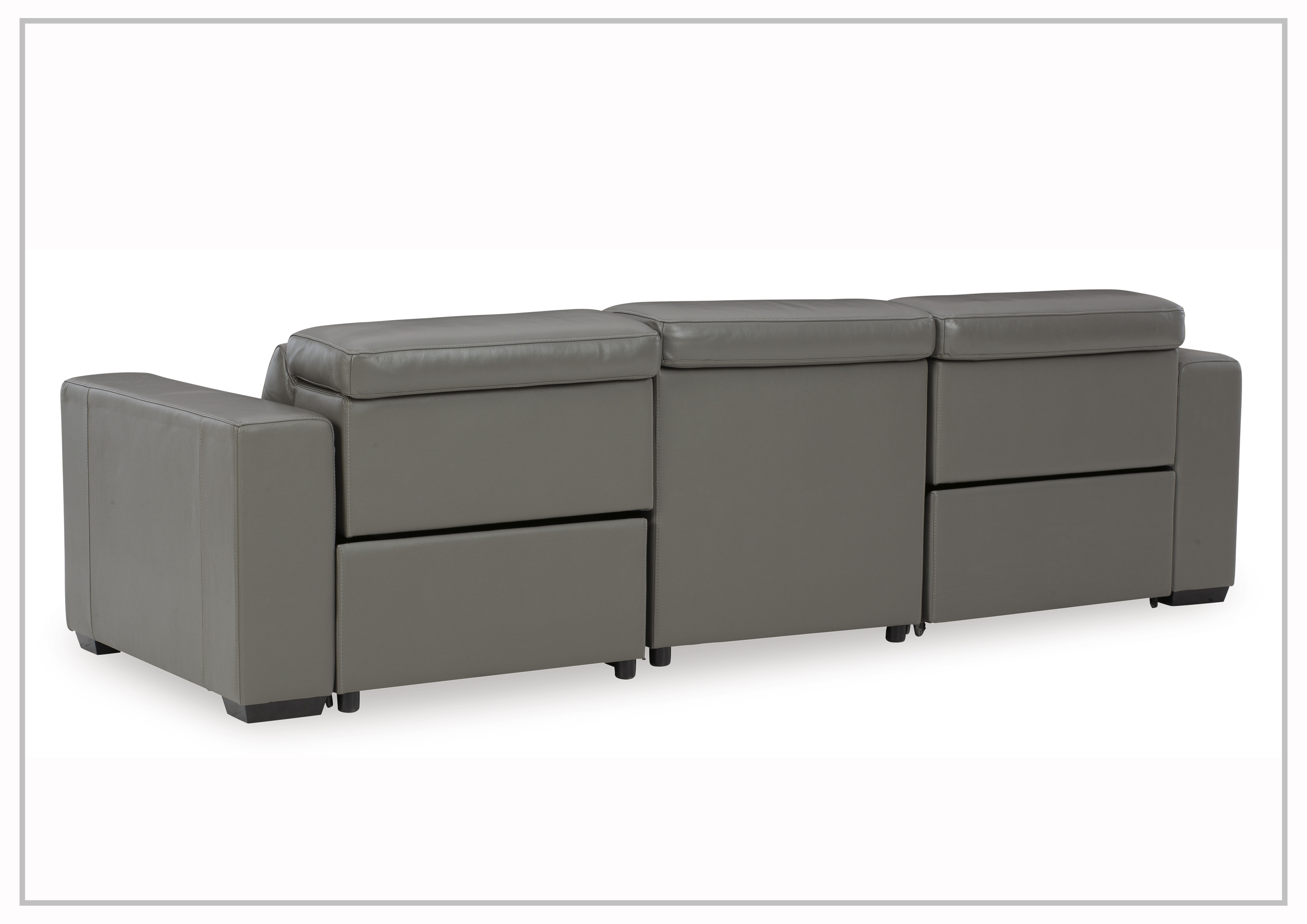 Gio Italia Titan 3-Seater Dual Power Reclining Leather Sofa - Modern Living Room Furniture for Home Theater & Relaxation