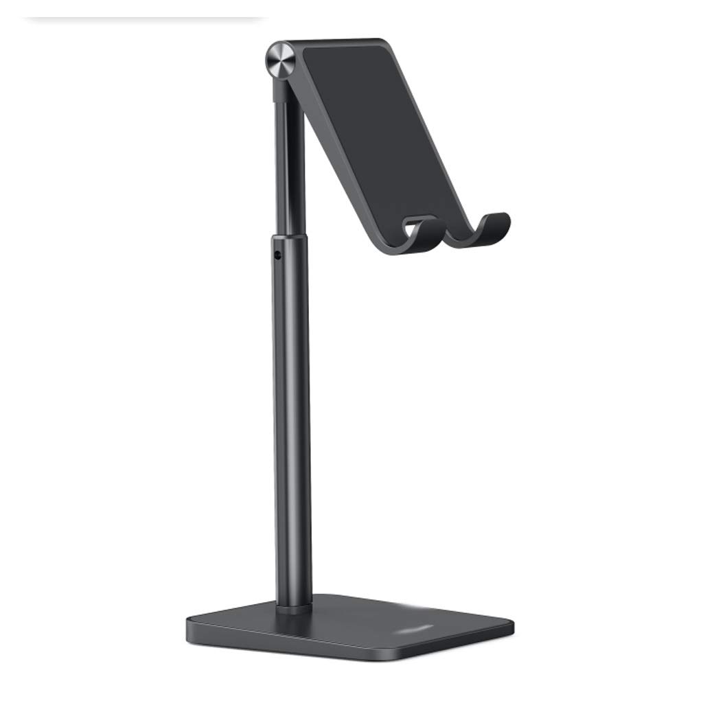 Adjustable Metal Foldable Phone Stand Holder for Desk & Tablet - Black | Perfect for Home Office, Video Calls & Hands-Free Viewing