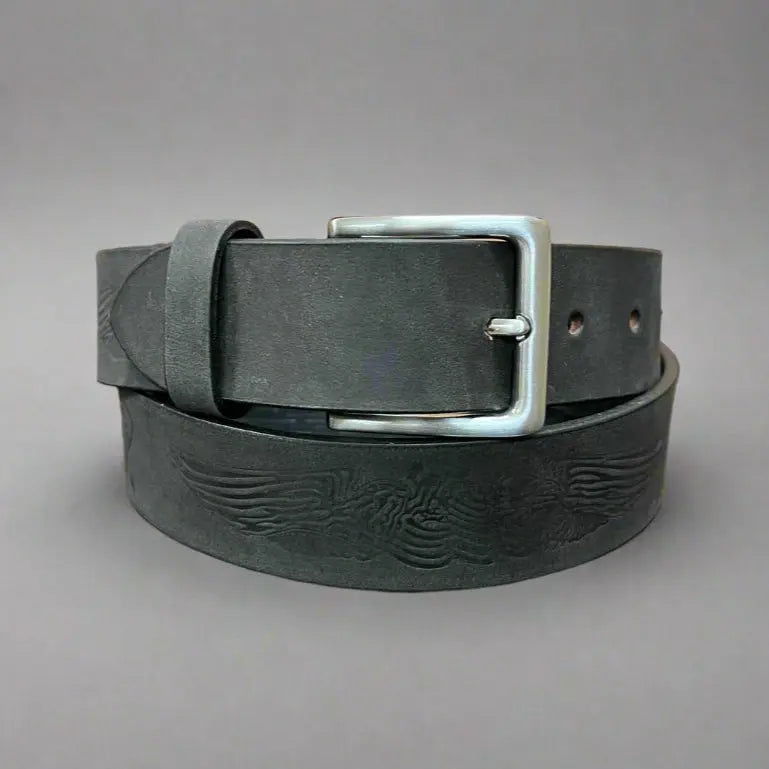Engine Eagle Removable Buckle Genuine Leather Belt for Men - Adjustable Dress & Casual Wear - Perfect for Office, Wedding & Everyday Use