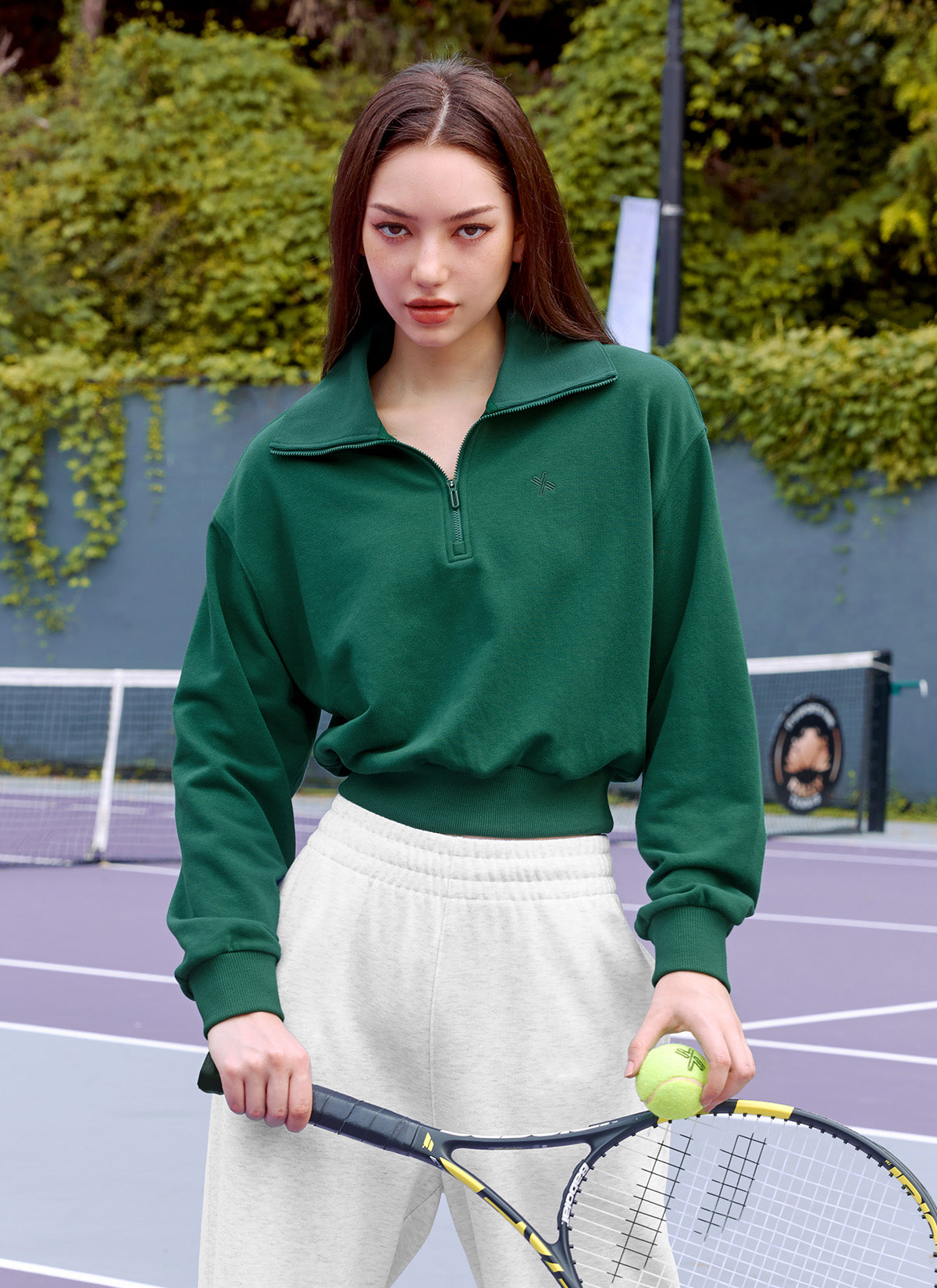 Custom Logo High Neck Zip Up Sweatshirt for Women & Men - Trendy Pullover Hoodie for Gym, Workout & Casual Wear