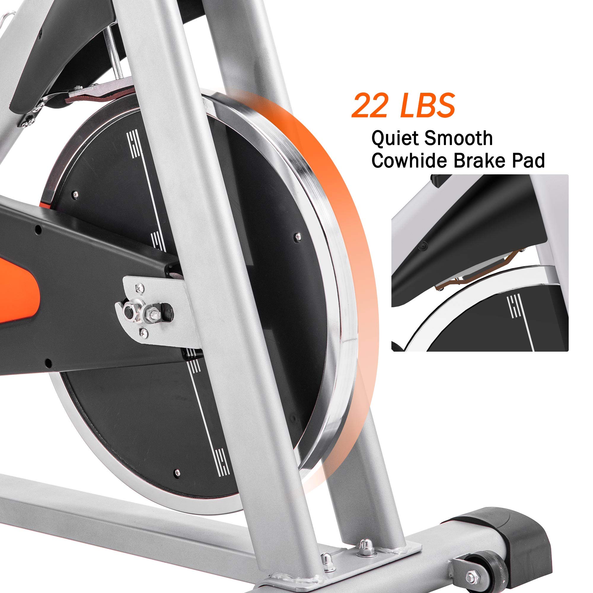 Best Belt Drive Indoor Cycling Bike - Ultra Smooth Stationary Exercise Bike with Oversized Comfort Saddle & LCD Monitor for Home Gym Workouts | Perfect for Cardio Training, Weight Loss & Spin Classes