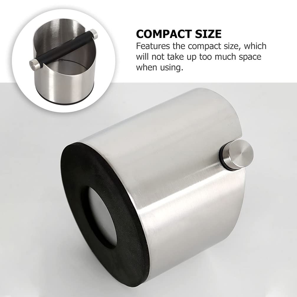 1pc Coffee Grounds Bucket - Durable Espresso Knock Box with Handle, Coffee Powder & Tea Waste Bin for Home & Cafe Use - Perfect for Espresso Machines, French Press, and Drip Coffee Cleanup