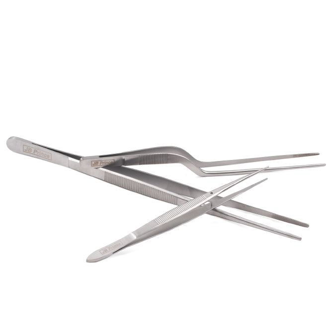 Professional 3-Piece Plating Tweezer Set for Jewelry Making, Electronics Repair & Nail Art - Stainless Steel Precision Tools for Craftsmen & DIY Enthusiasts