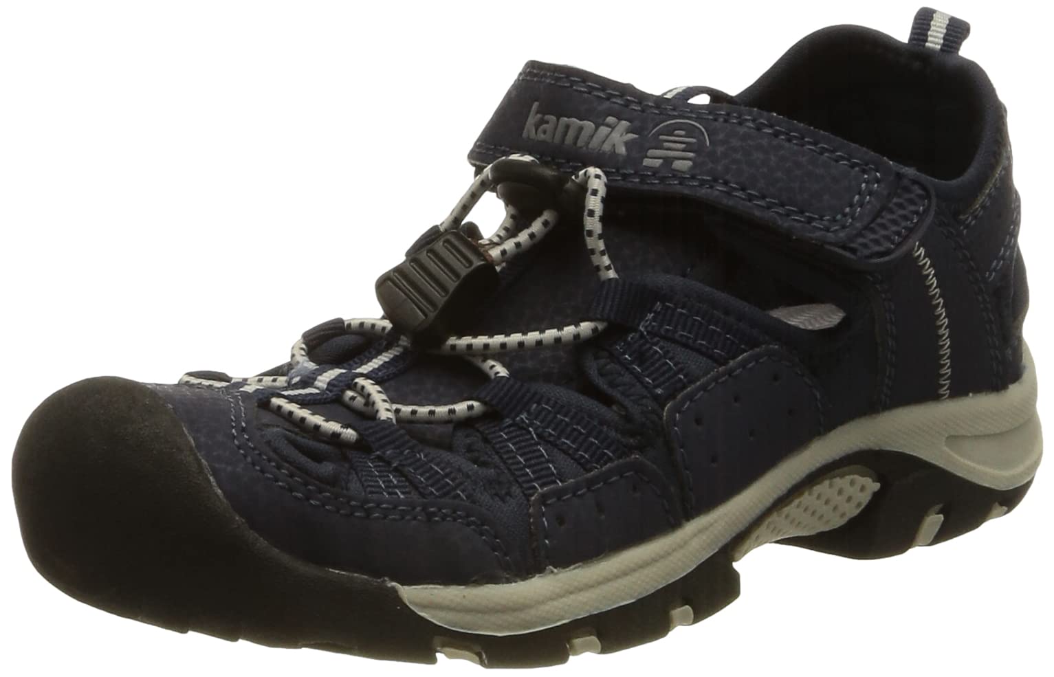 Kamik Boys' Wildcat Waterproof Winter Boots for Kids - Navy Blue, Size 1.2 M (Little Kid/Big Kid) - Warm Snow Boots for Outdoor Play, School & Winter Activities