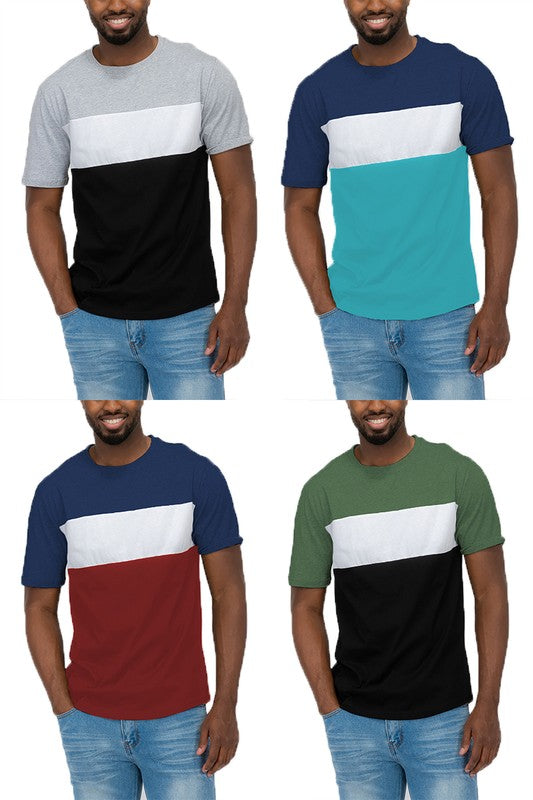 Stylish Color Block Short Sleeve T-Shirt for Men & Women | Trendy Casual Summer Top | Perfect for Outdoors, Travel & Everyday Wear