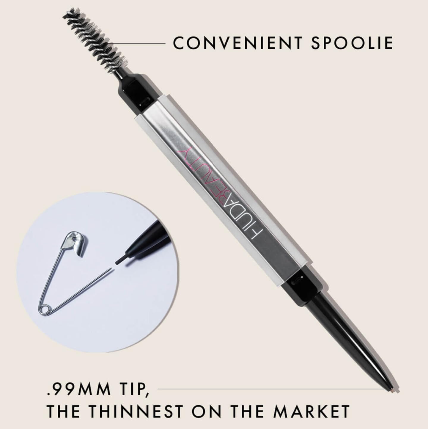 HUDA BEAUTY #BombBrows Microshade Brow Pencil - Neutral Blonde Waterproof Eyebrow Pencil for Natural Looking Brows | Perfect for Daily Makeup & Special Occasions