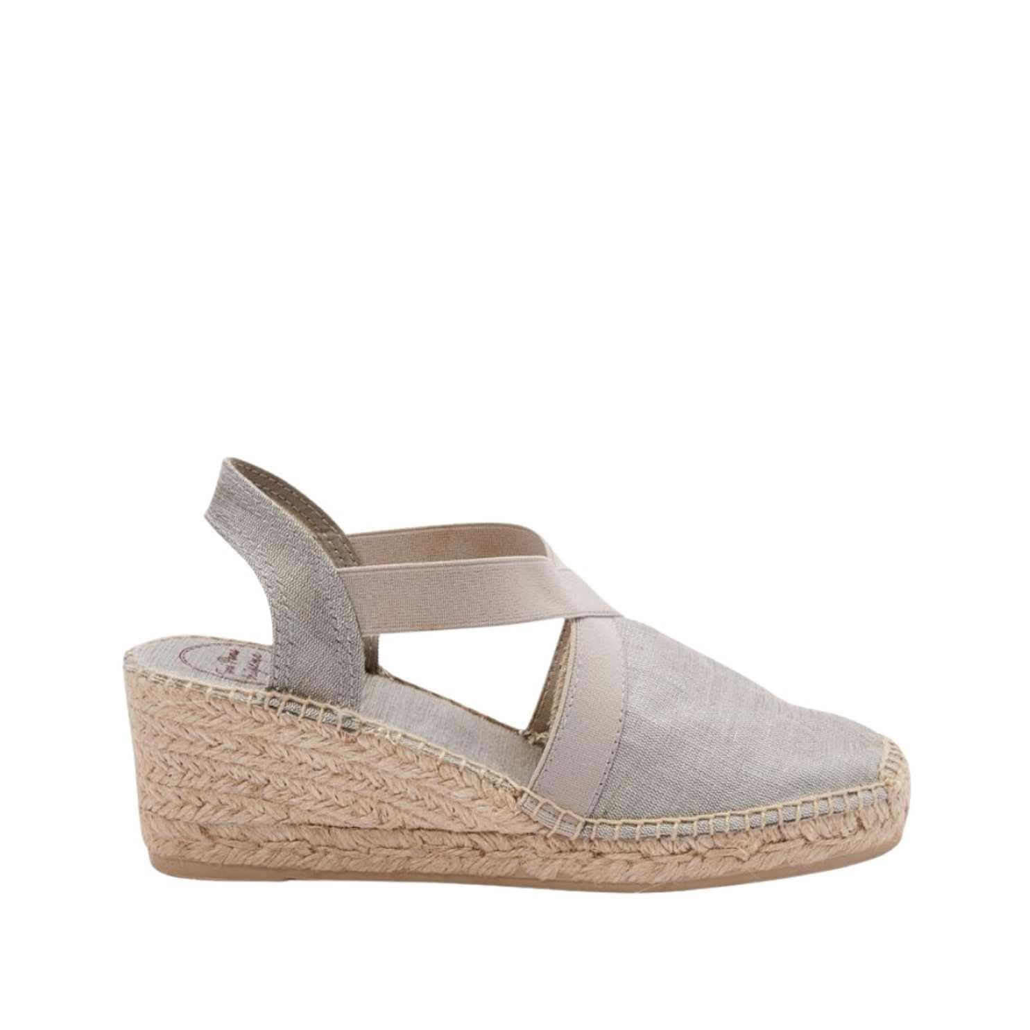 Women's Plain Silk Wedge Espadrille Shoes - Comfortable Summer Sandals for Beach, Wedding & Casual Wear | Tabarca