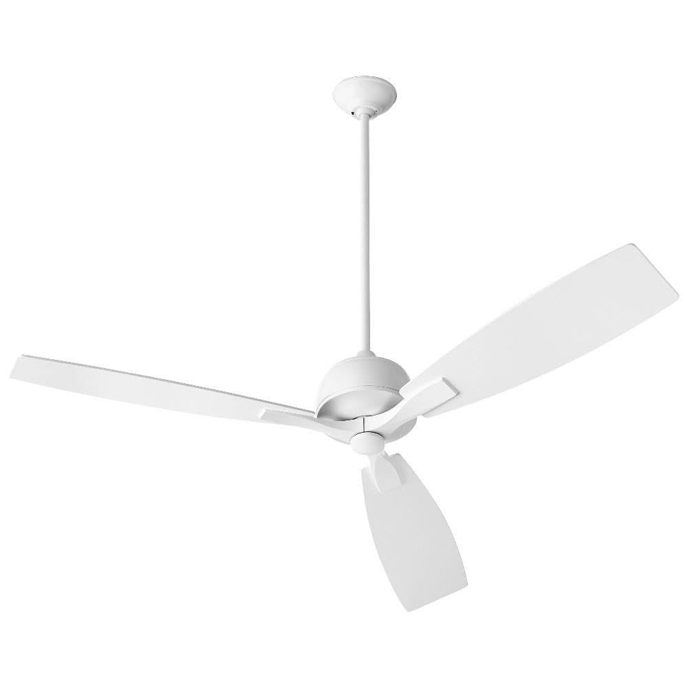Juno 60 Inch White Ceiling Fan with Remote Control - Energy Efficient Quiet Motor for Living Room, Bedroom, or Outdoor Covered Patio
