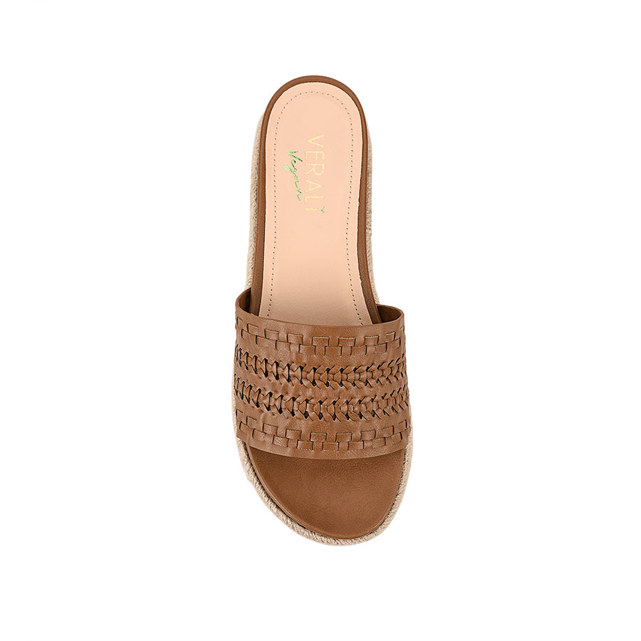 Denver Comfortable Footbed Slides for Men & Women - Soft Tan Sandals for Home, Pool & Beach Wear