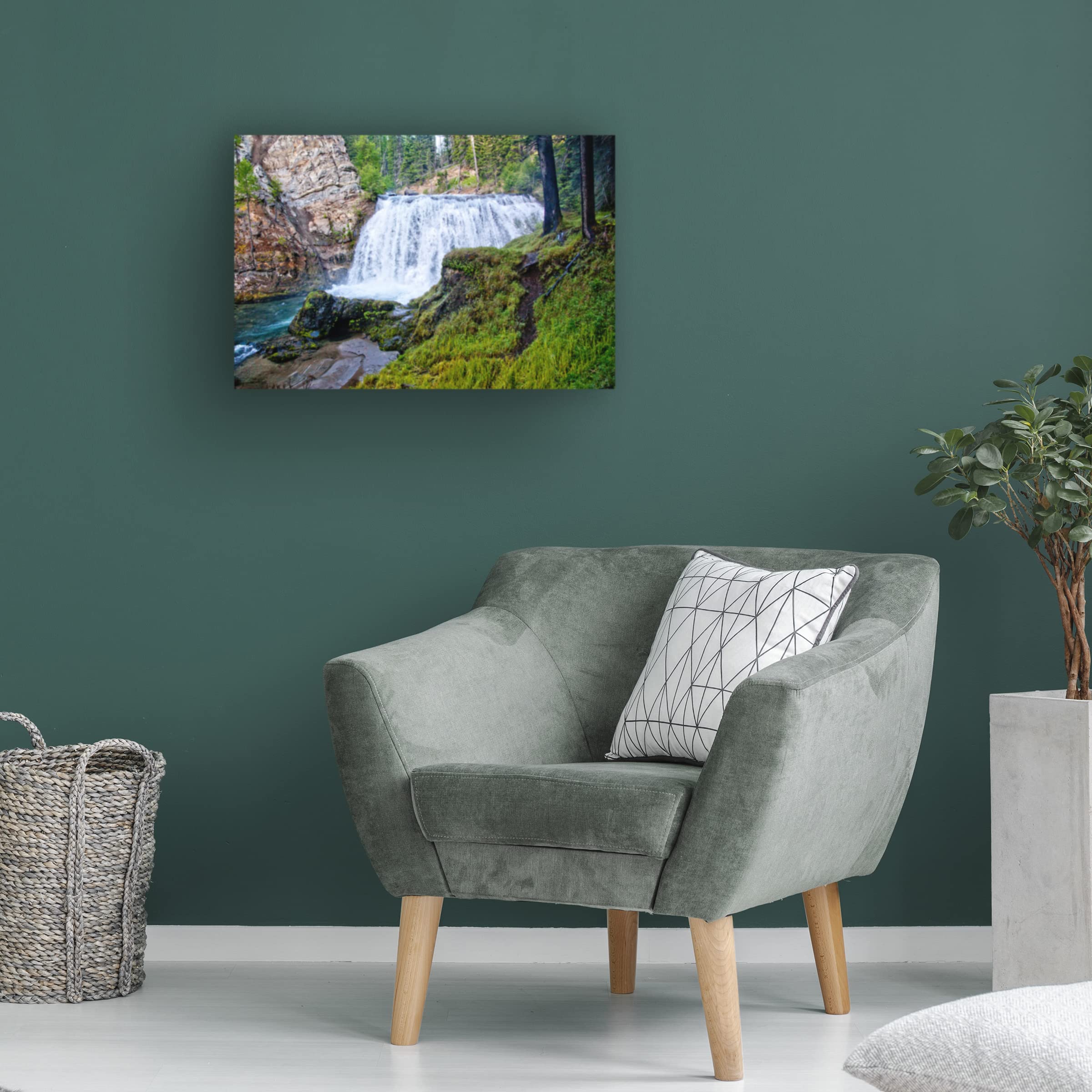 Michael Broom 'South Fork Falls' Canvas Wall Art Print - Nature Landscape Painting for Living Room, Bedroom & Office Decor | Trademark Fine Art Collection