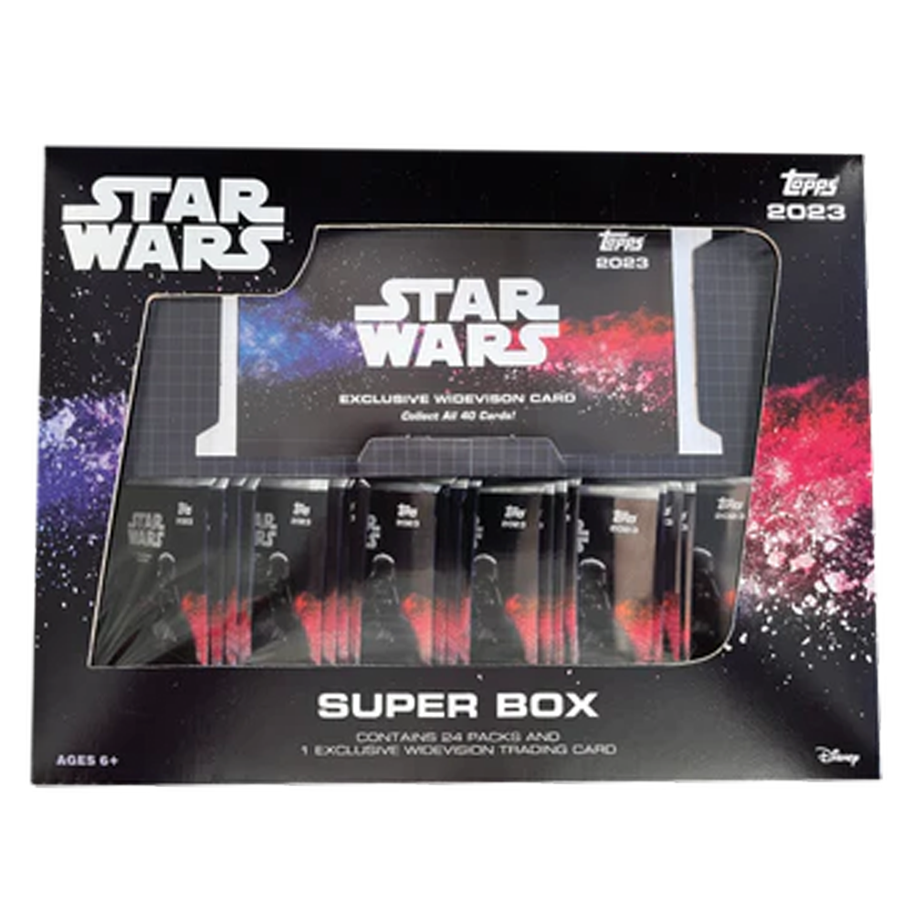 2023 Topps Star Wars SUPER Hobby Box - Collectible Trading Cards for Fans & Investors | Perfect for Display, Trading, and Gifting