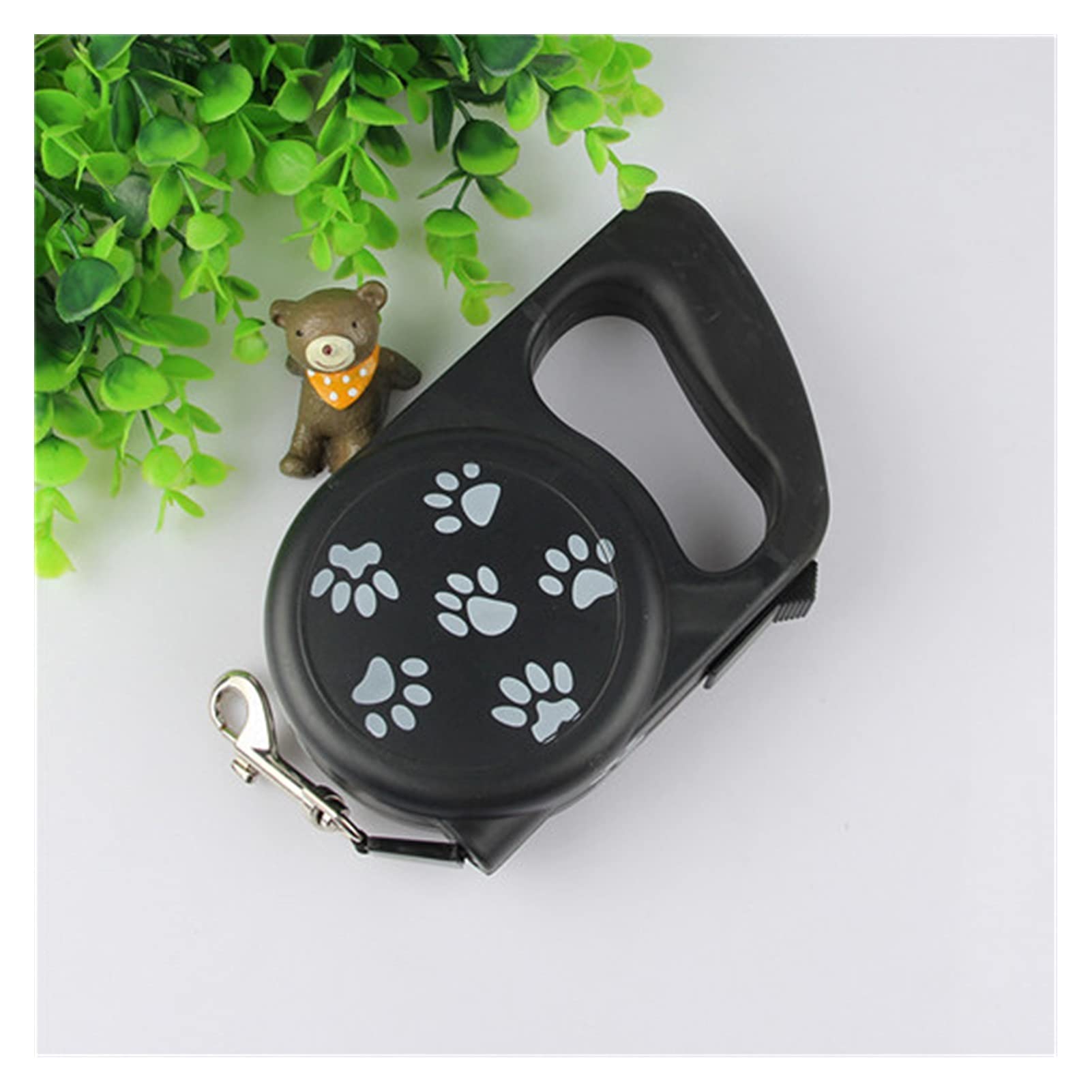 JKXWX 8M Retractable Dog Leash - Automatic Extending Pet Walking Lead for Medium & Large Dogs - Durable Puppy Harness & Collar (Black) - Perfect for Outdoor Walks, Jogging & Training Sessions