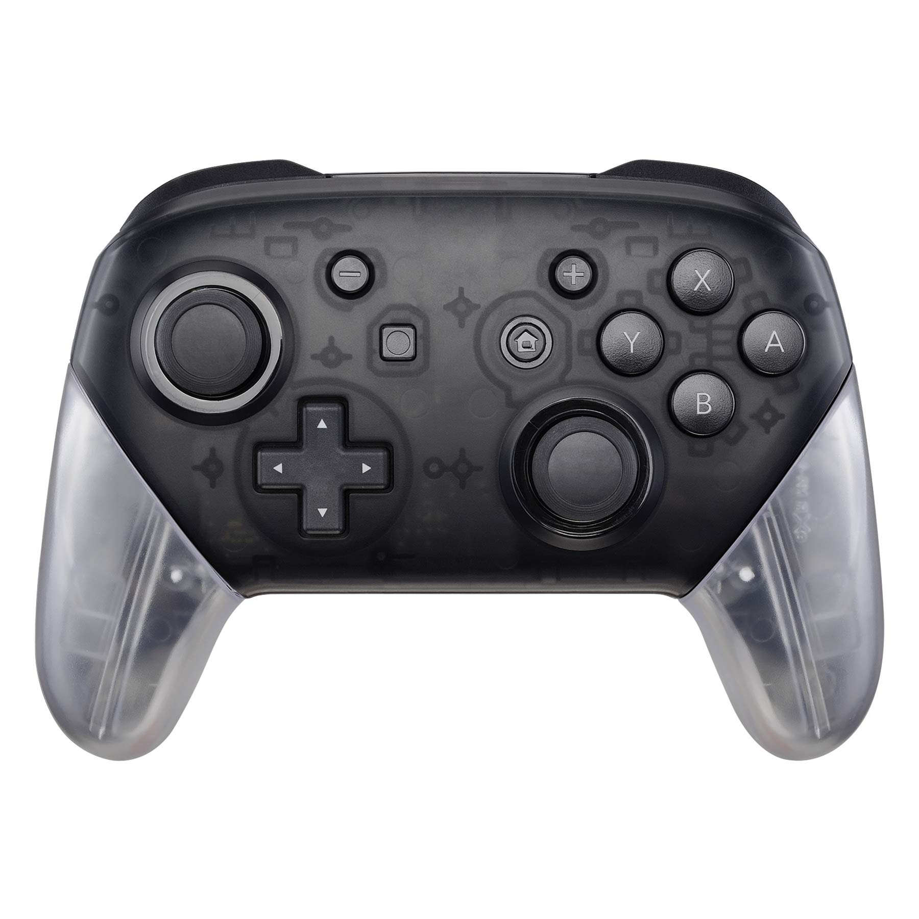 eXtremeRate Transparent DIY Replacement Shell Case Cover Grip for Nintendo Switch Pro Controller - Customize Your Gaming Experience (Controller Not Included) - Perfect for Modding, Repair, and Personalization