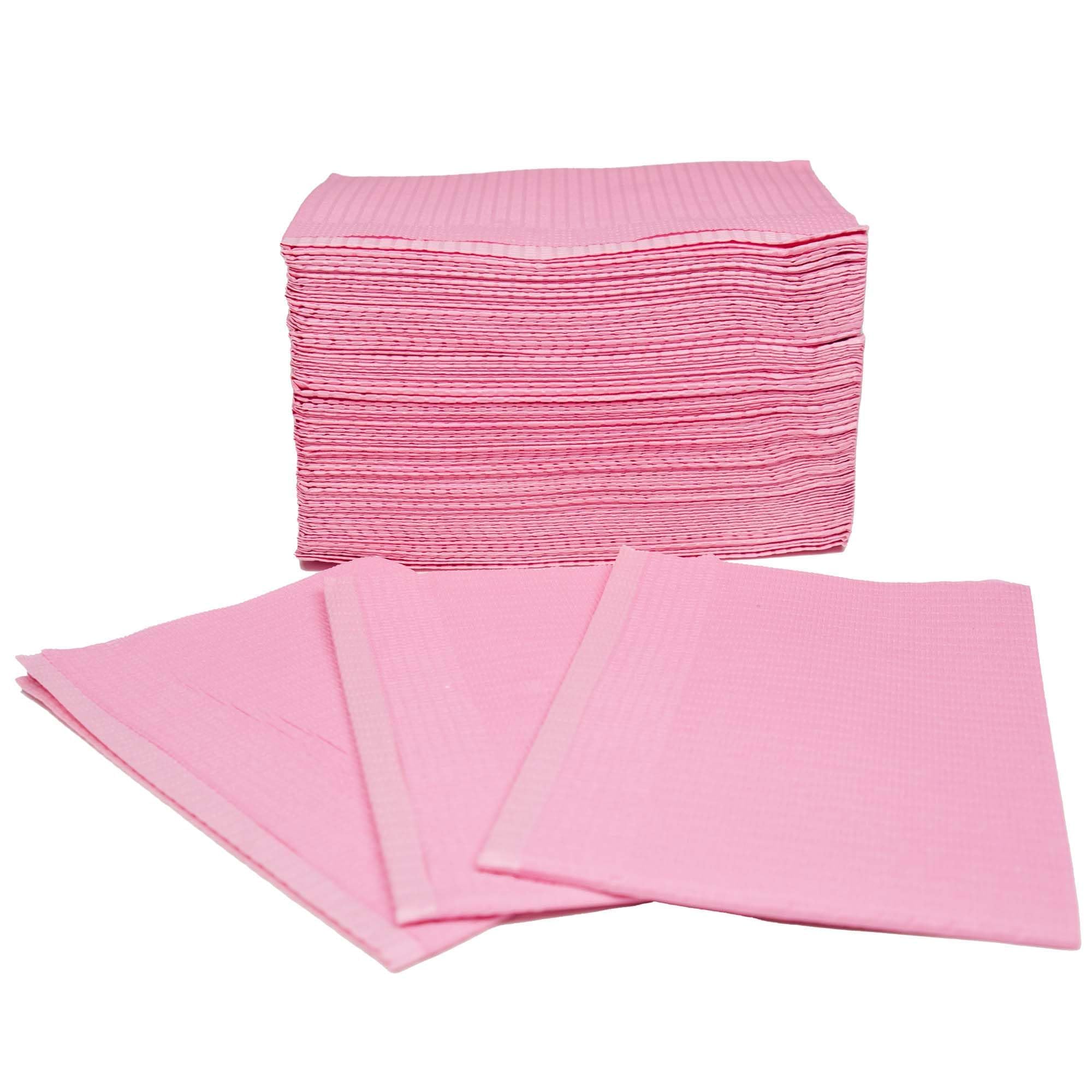 125 Pack Pink Disposable Dental Bibs 13