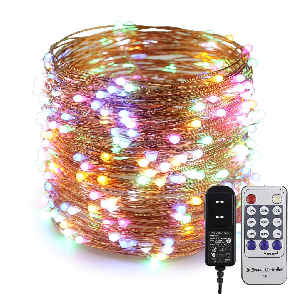 300 LED Fairy Lights Plug in - 99Ft/30M Waterproof Starry String Lights for Indoor/Outdoor Use | Decorative Lighting for Bedroom, Patio, Garden, Party & Christmas Tree (Multicolor) | Perfect for Romantic Nights, Holiday Decorations and Outdoor Entertaining