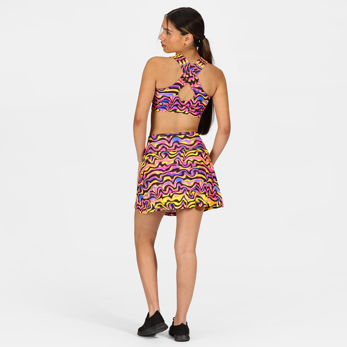 Coral Waves Skort - Women's Flowy Skirt Shorts Hybrid for Tennis, Golf & Summer Outfits | Comfortable & Stylish Activewear