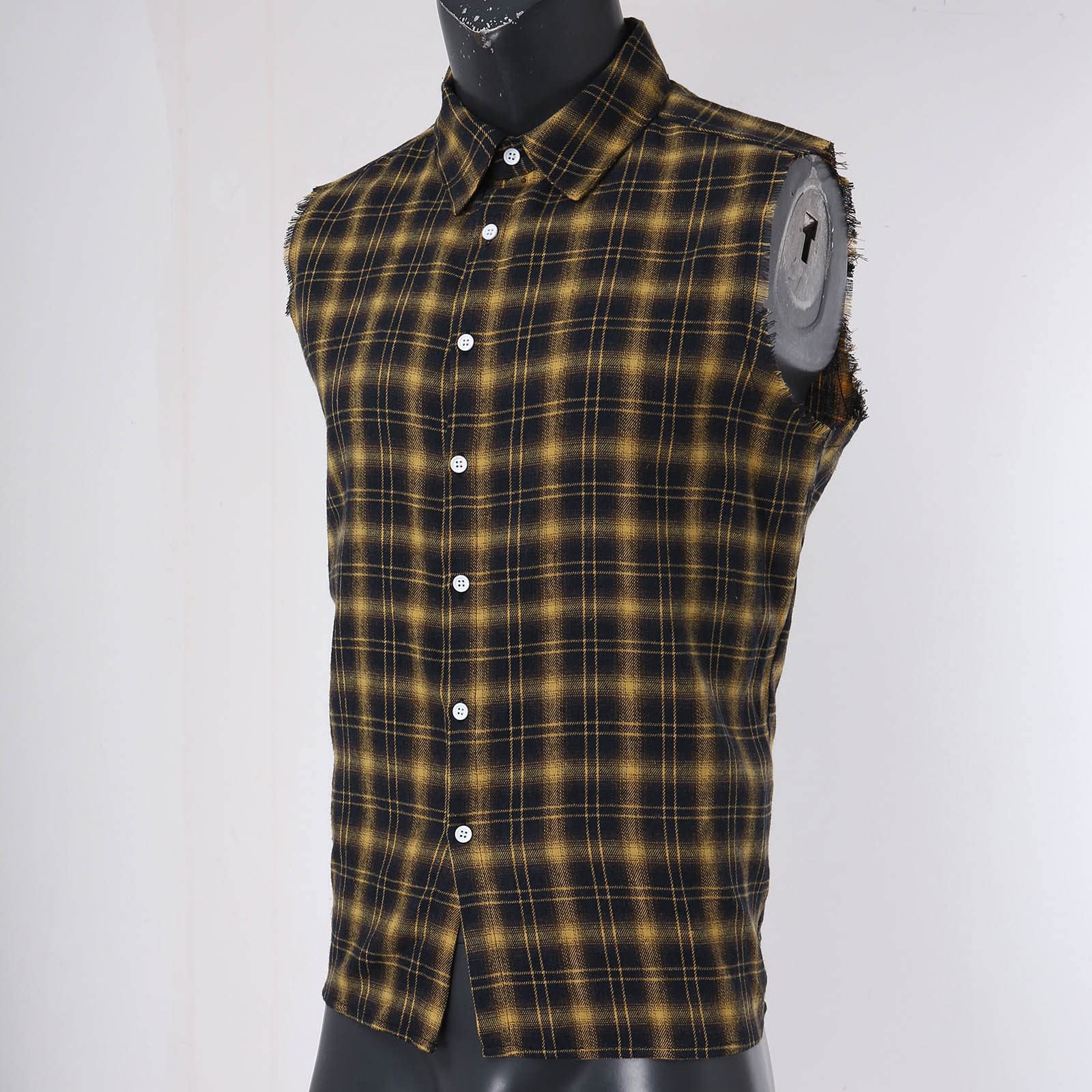 Men's Checked Sleeveless Flannel Shirt - Summer Cotton Muscle Tank Top for Gym, Sports & Casual Wear | Regular Fit Breathable Workout Shirt for Hot Weather & Outdoor Activities