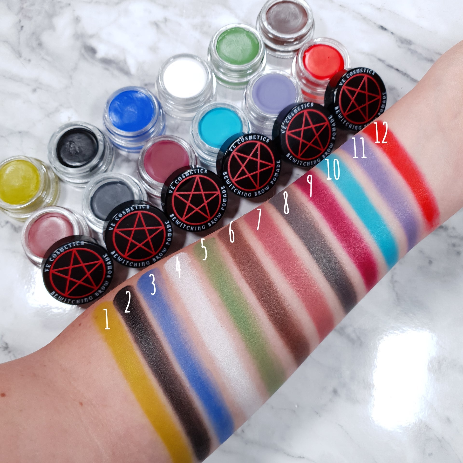 Waterproof Eyebrow Pomade - Long Lasting Brow Gel for Defined Brows (4 Colors, Ice Moon White) - Perfect for Makeup, Cosplay & Everyday Wear