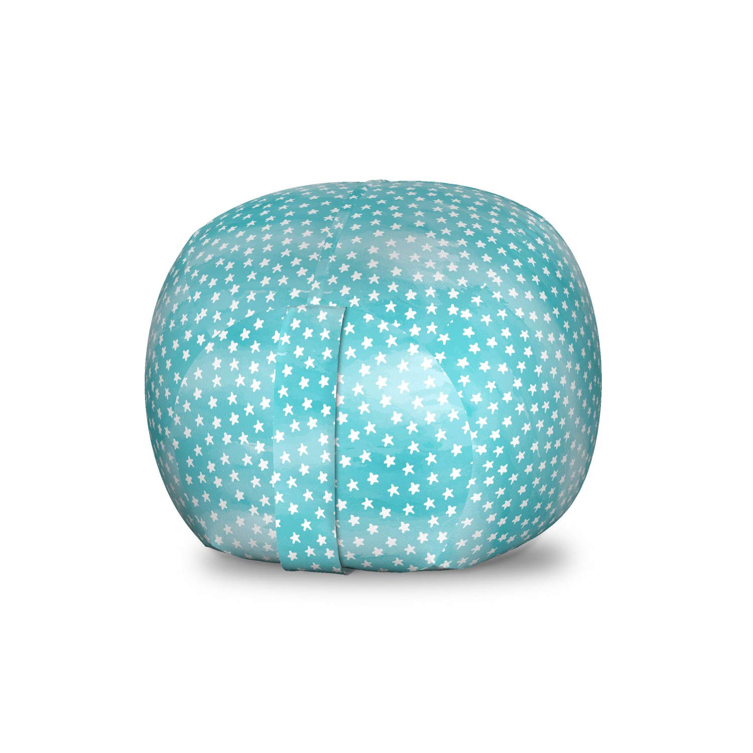 Ambesonne Star Storage Toy Bag Chair - Washable Stuffed Animal Organizer with Night Sky Design, Small Size in Pale Blue & White | Kids' Room Decor & Playroom Storage Solution