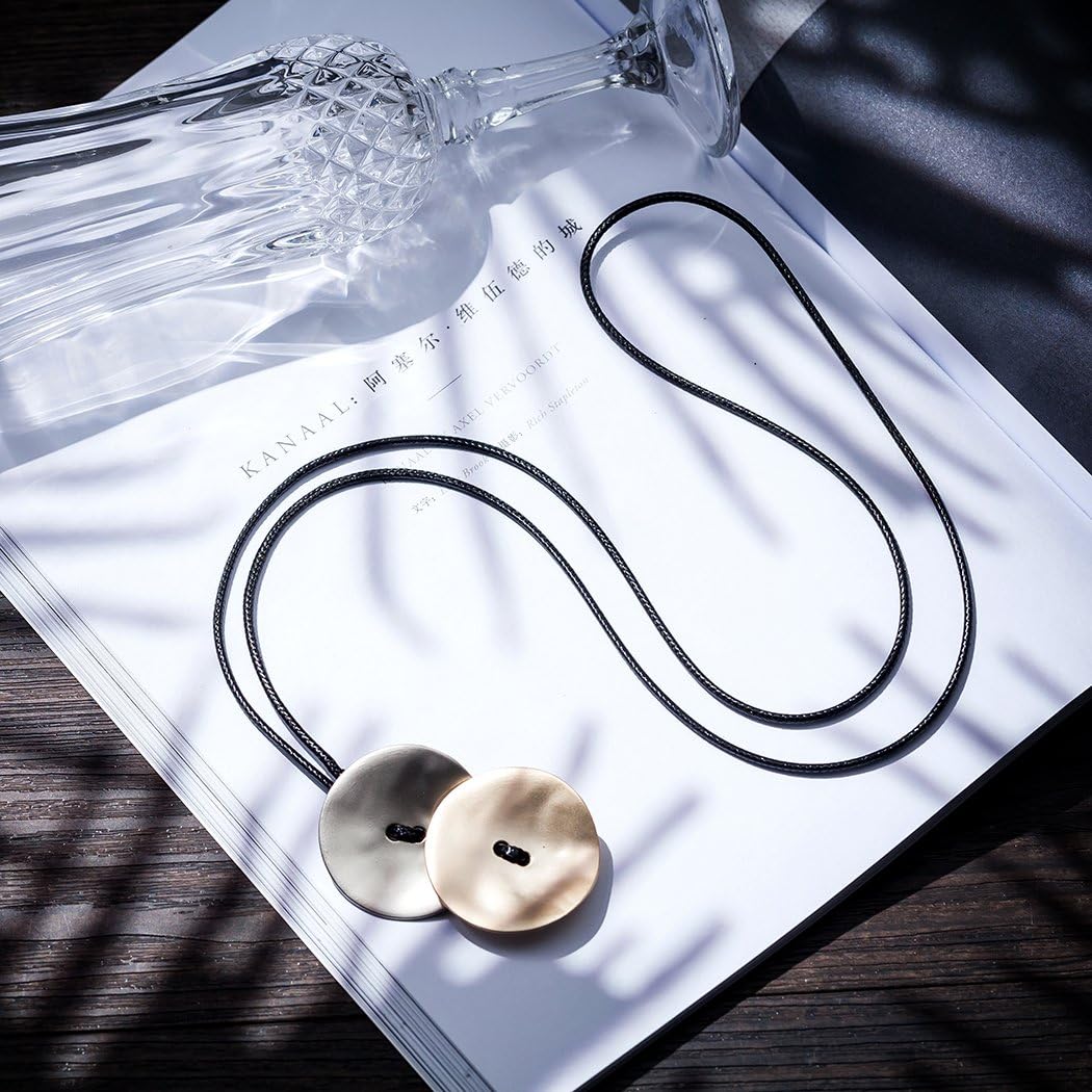 Stylish Chunky Chain Long Necklace with Silver Pendant - Trendy Women's Fashion Jewelry for Everyday Wear & Special Occasions