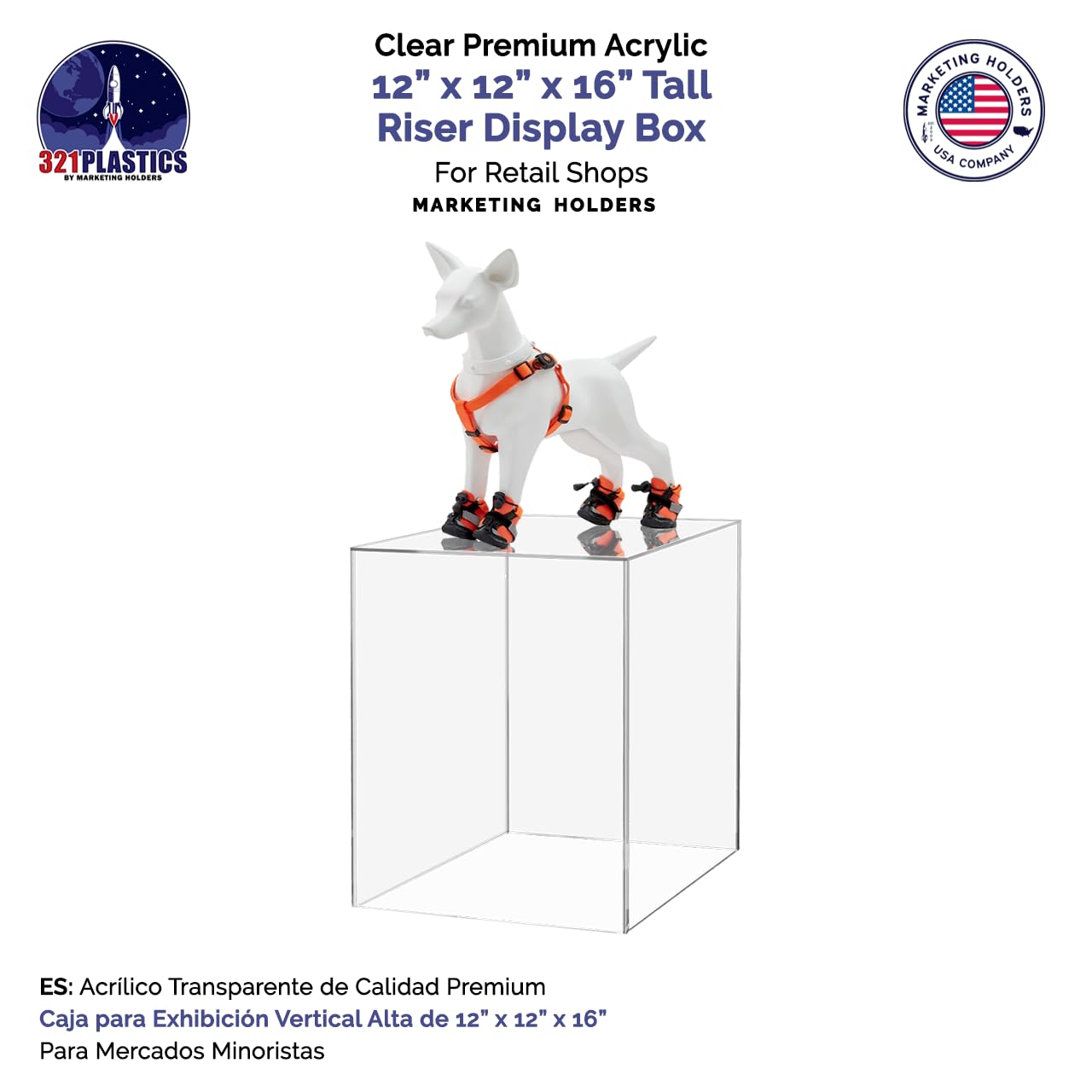 4-Pack Clear Acrylic Display Risers 12