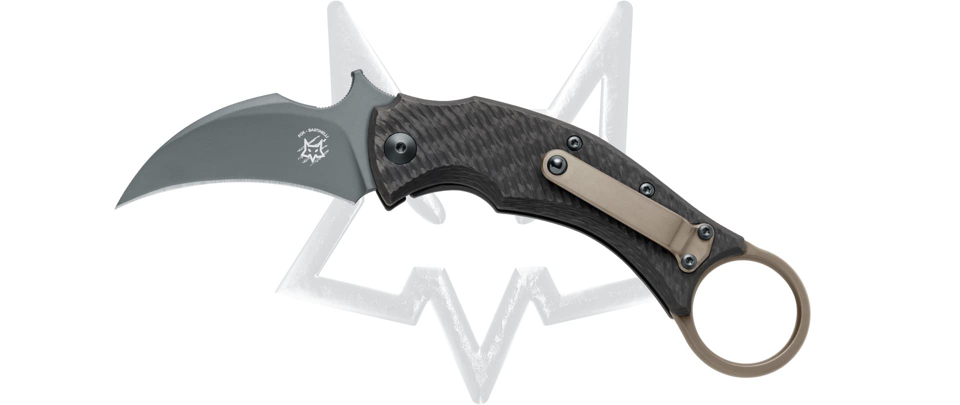 Premium Elmax Steel Karambit Knife - Black Bird FX-591TICBR with Carbon Fiber & Bronze Handle - Tactical EDC, Outdoor Survival, Self-Defense Tool for Camping & Hunting