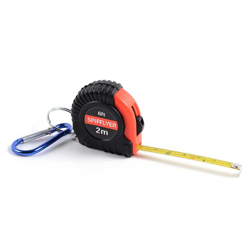 3 Pack Small Tape Measure Keychain - Mini Retractable Measuring Tape with Spring Snap Hook, 6ft/2M - Perfect for DIY, Sewing, Crafting & Home Improvement Projects