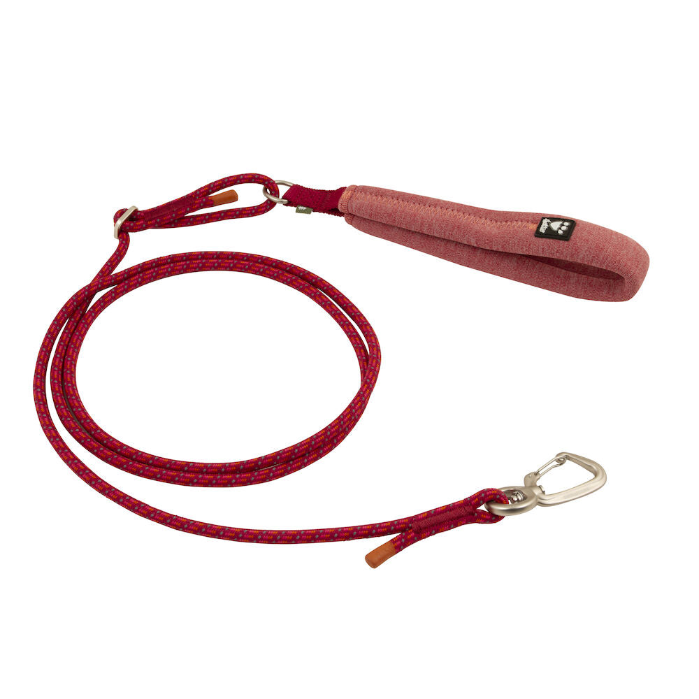 Hurtta Adjustable Rope Dog Leash - Eco-Friendly Beetroot Color for Medium & Large Dogs | Perfect for Walking, Hiking & Outdoor Adventures
