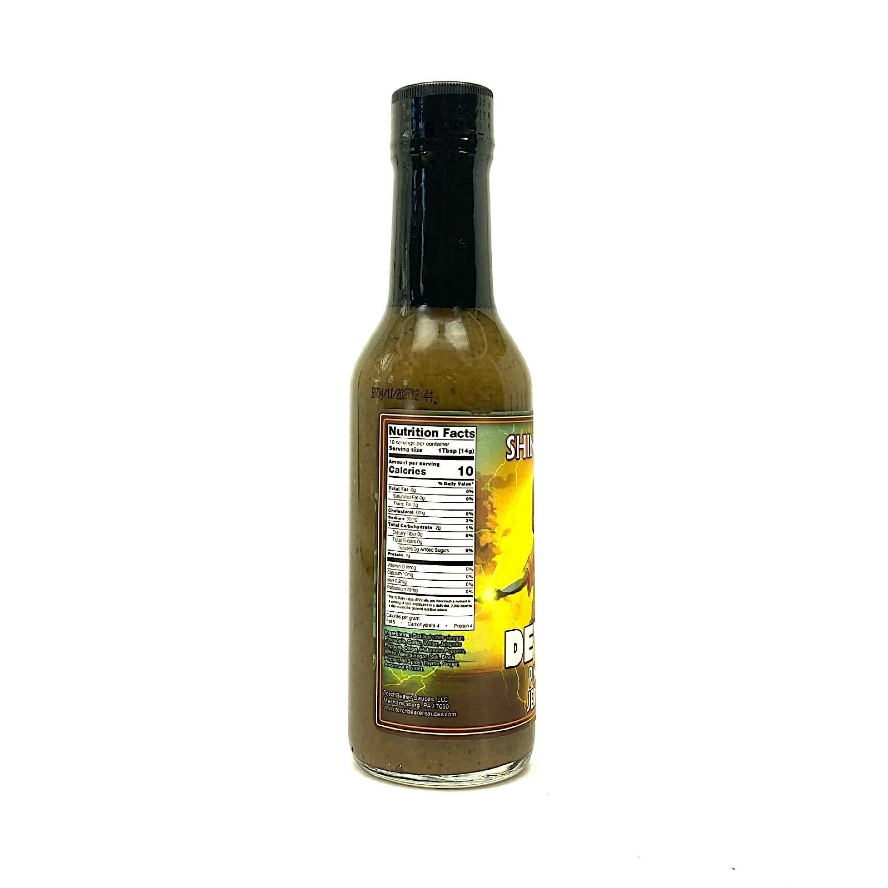 Torchbearer Sauces Pineapple Jerk Sauce - Medium Spicy All Natural Hot Sauce (5 Fl Oz, Heat Level 3) | Vegan, Extract-Free, Made in USA | Perfect for Grilling, BBQ & Caribbean Cuisine