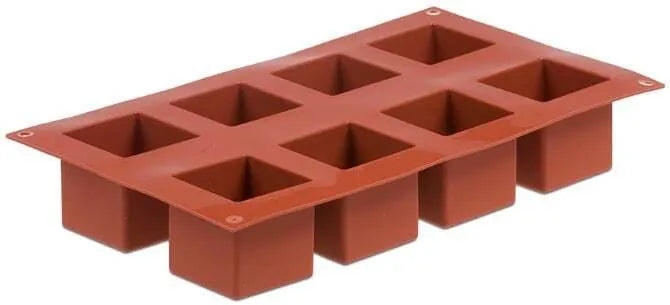 Nonstick Orange Silicone Ice Cube Trays - Set of 15 Molds for Cocktails, Beverages & Party Drinks