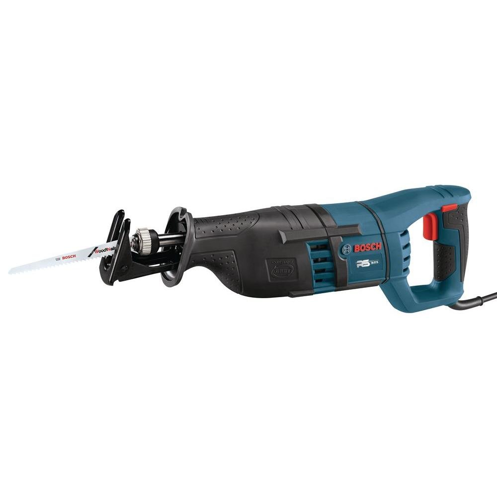 Bosch RS325RT 12 Amp Heavy-Duty Reciprocating Saw with Case - Renewed | Powerful Cutting Tool for Demolition, Woodworking & Metal Cutting Projects