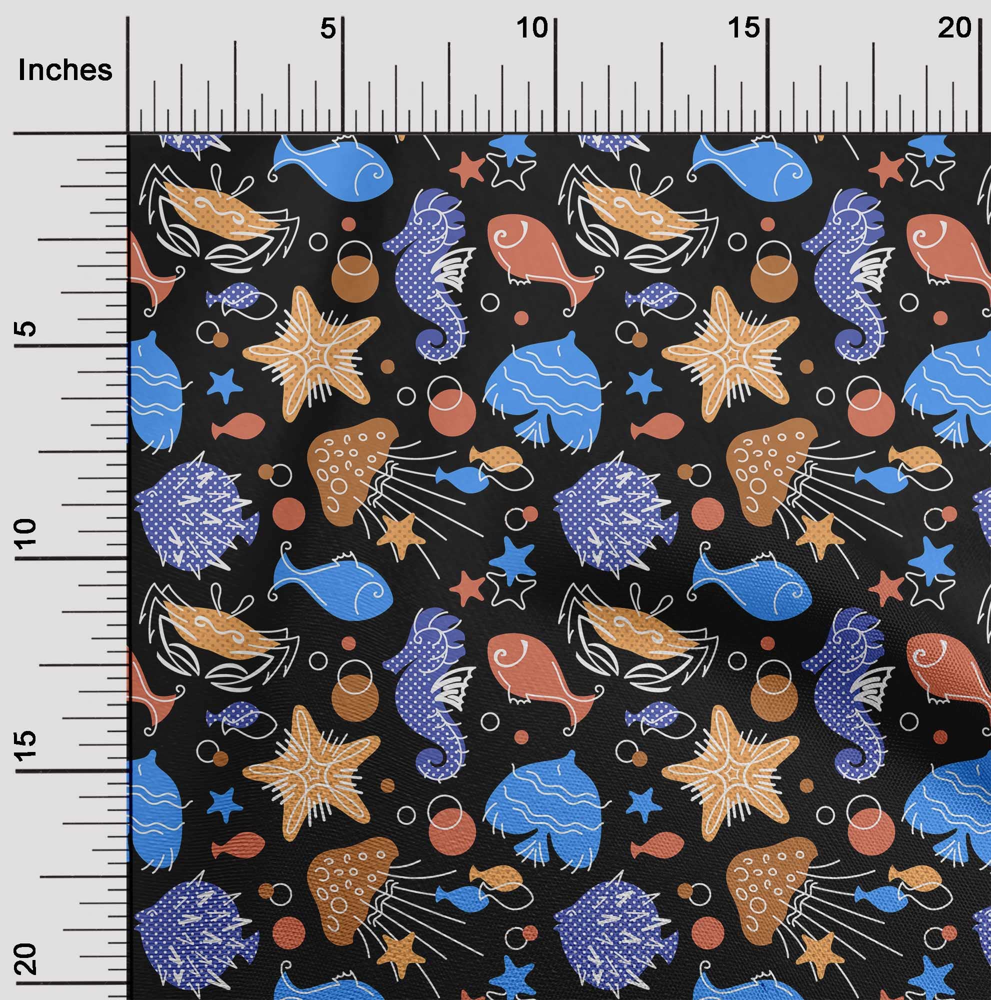 oneOone Rayon Black Fabric for Beachwear - 56 Inch Wide Printed DIY Sewing Material by The Yard | Perfect for Summer Dresses, Swim Cover-Ups & Boho Clothing Projects
