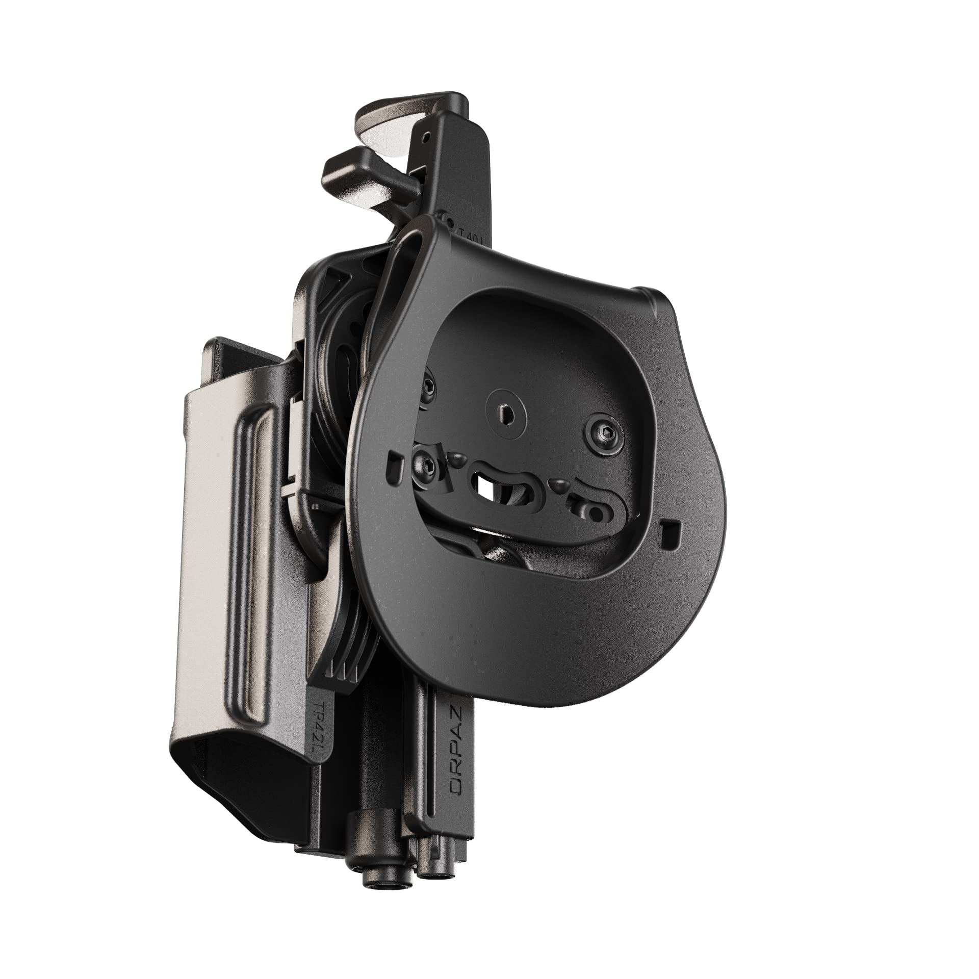 Orpaz T40 G17 OWB Light Bearing Holster - Left Handed Level II/III Retention - Compatible with Glock 17 Pistol - Fits Streamlight TLR-1, SureFire X300 & Most Weapon Lights/Lasers - Tactical Duty, Open Carry & Range Shooting Holster