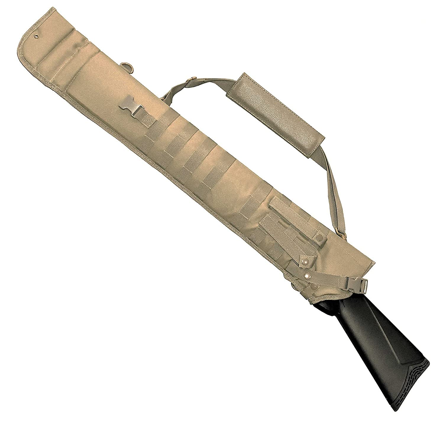 Mossberg Youth 505 Tactical Padded Scabbard Case - 34 Inch Tan Soft Range Hunting Storage Bag with MOLLE System | Perfect for Military, Security, ATV, Horseback, Motorcycle & Truck Carry