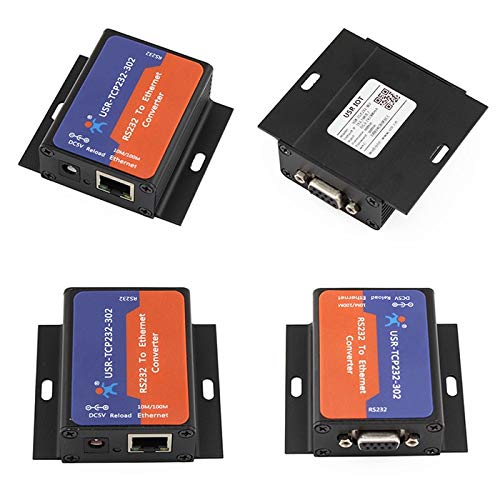 USR-TCP232-302 5-Pack Tiny Serial RS232 to Ethernet TCP/IP Converter Module - DHCP/DNS Support | Ideal for Industrial Automation, IoT Devices & Network Communication Solutions