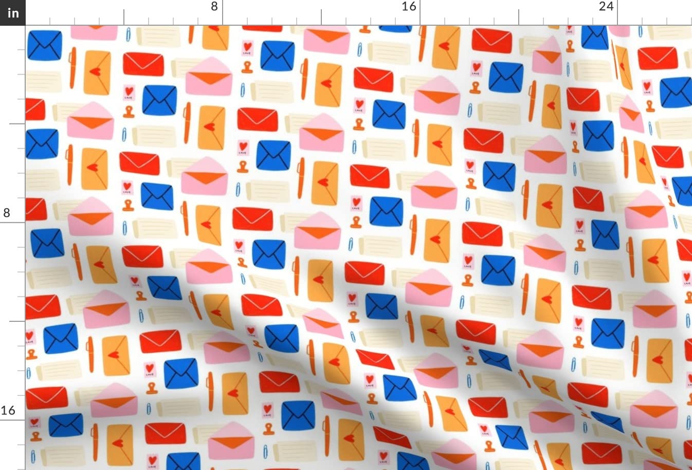 Snail Mail Letters Notes Printed Minky Fabric by The Yard - Soft Plush Fabric for Sewing Baby Blankets, Quilt Backing & DIY Crafts - Perfect for Nursery Decor, Gift Wrapping & Home Decor Projects