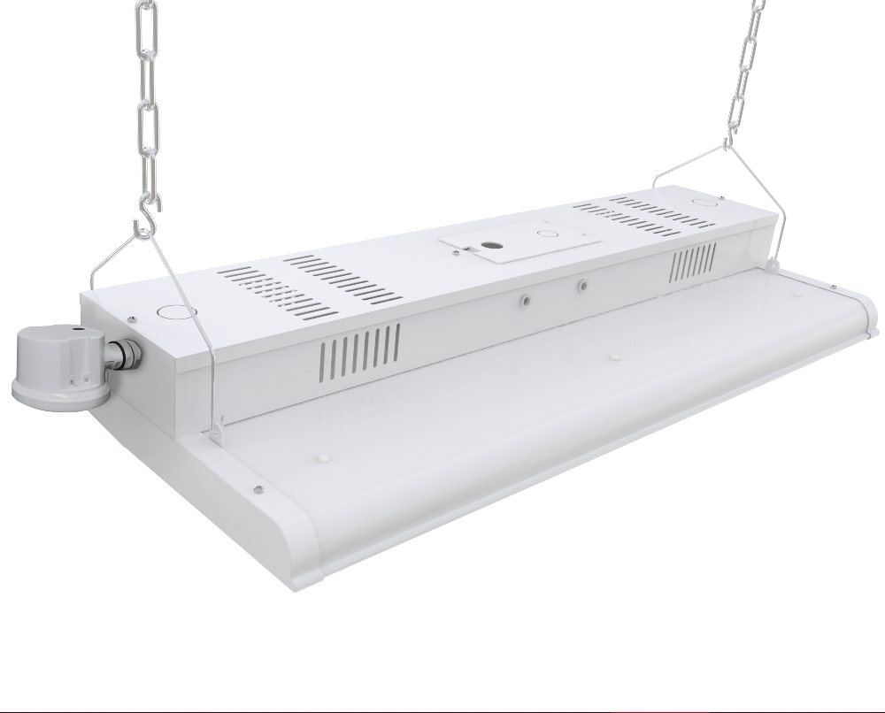 Konlite 300W 4FT Linear LED High Bay Light - 42000 Lumens, 5000K Daylight White, 120-277V, 1000W Equivalent - Perfect for Warehouses, Factories, and Commercial Spaces