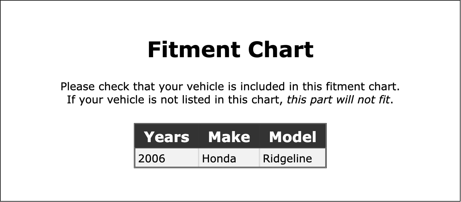 2006 Honda Ridgeline Ignition Lock Cylinder & Switch Replacement - PC-874408 - Perfect for Key Stuck or Ignition Repair