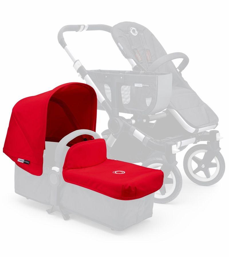 Bugaboo Donkey Stroller Extendable Tailored Fabric Set - Red | Premium Replacement Seat Cover for Twin or Single Mode | Perfect for Urban Walks, Travel & Family Outings