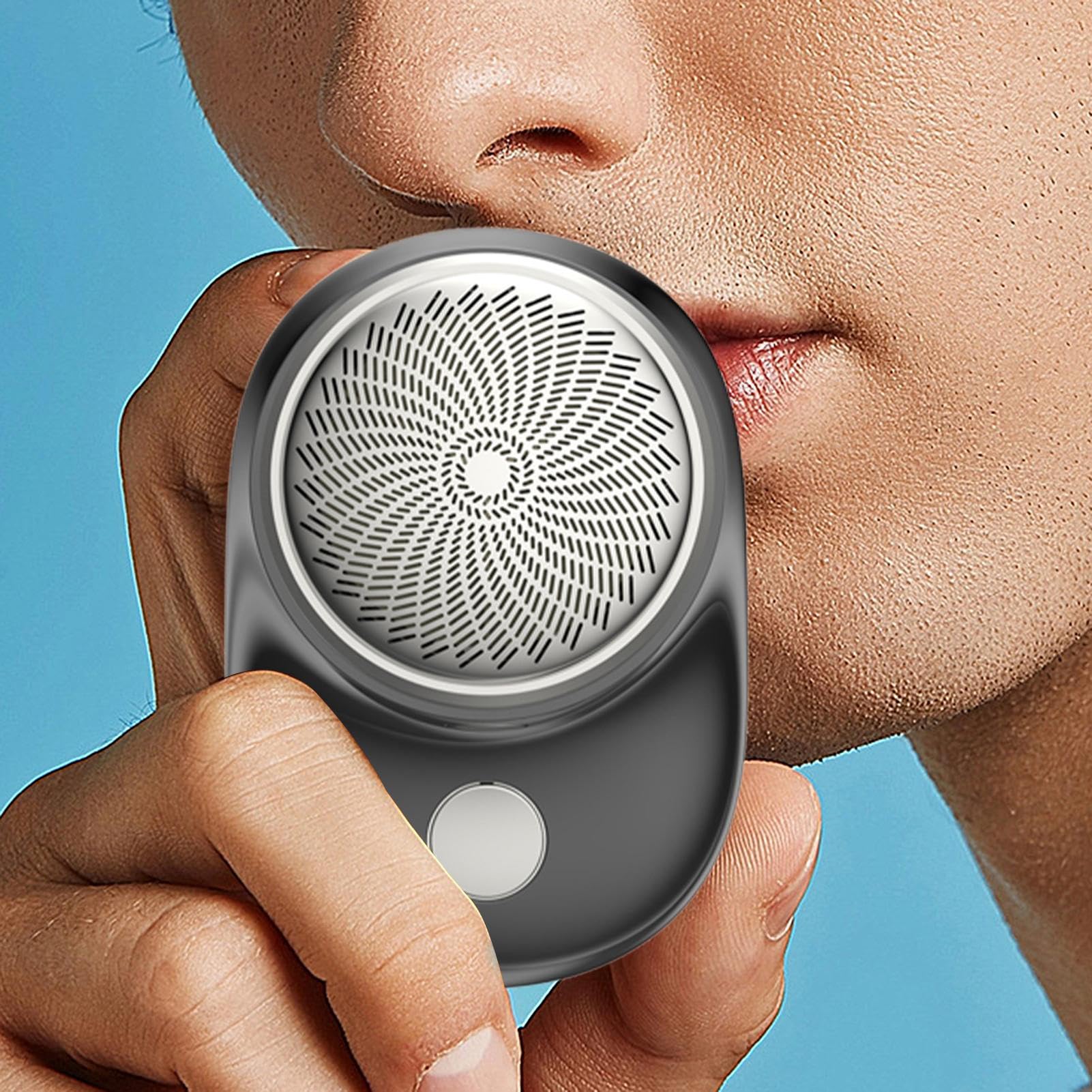 5V Metal Electric Shaver for Men - Portable & Rechargeable Wet/Dry Beard Trimmer with Travel Case - Fast Charging & Washable - Perfect for Travel, Gym & Daily Grooming - Great Gift for Dad & Husband (Silver)