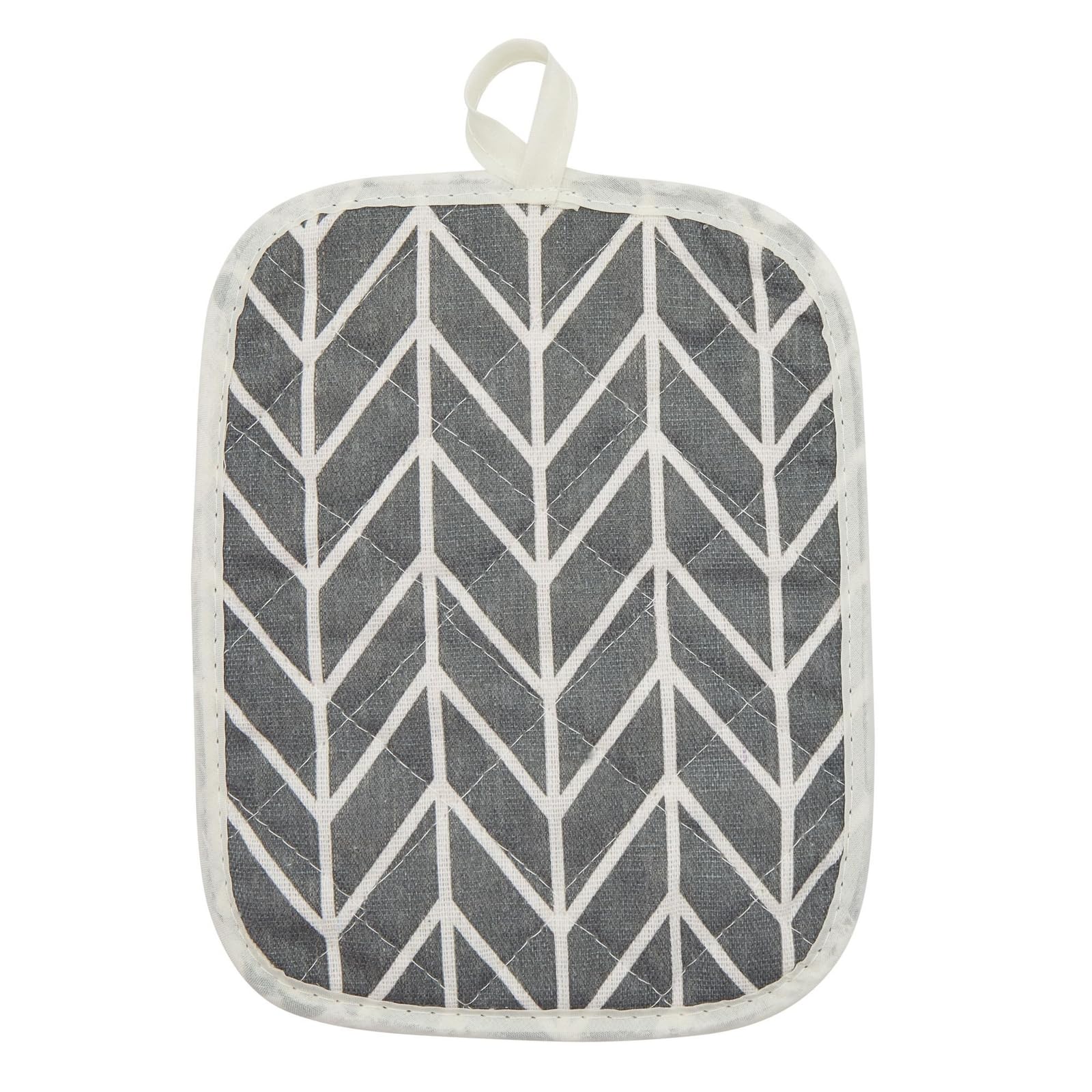 Heat Resistant Gray Oven Mitts and Pot Holders Set of 4 - 7x8.5 Inch Kitchen Hot Pads for Baking, Cooking & Farmhouse Decor - Perfect for Stovetop, Oven & Countertop Protection
