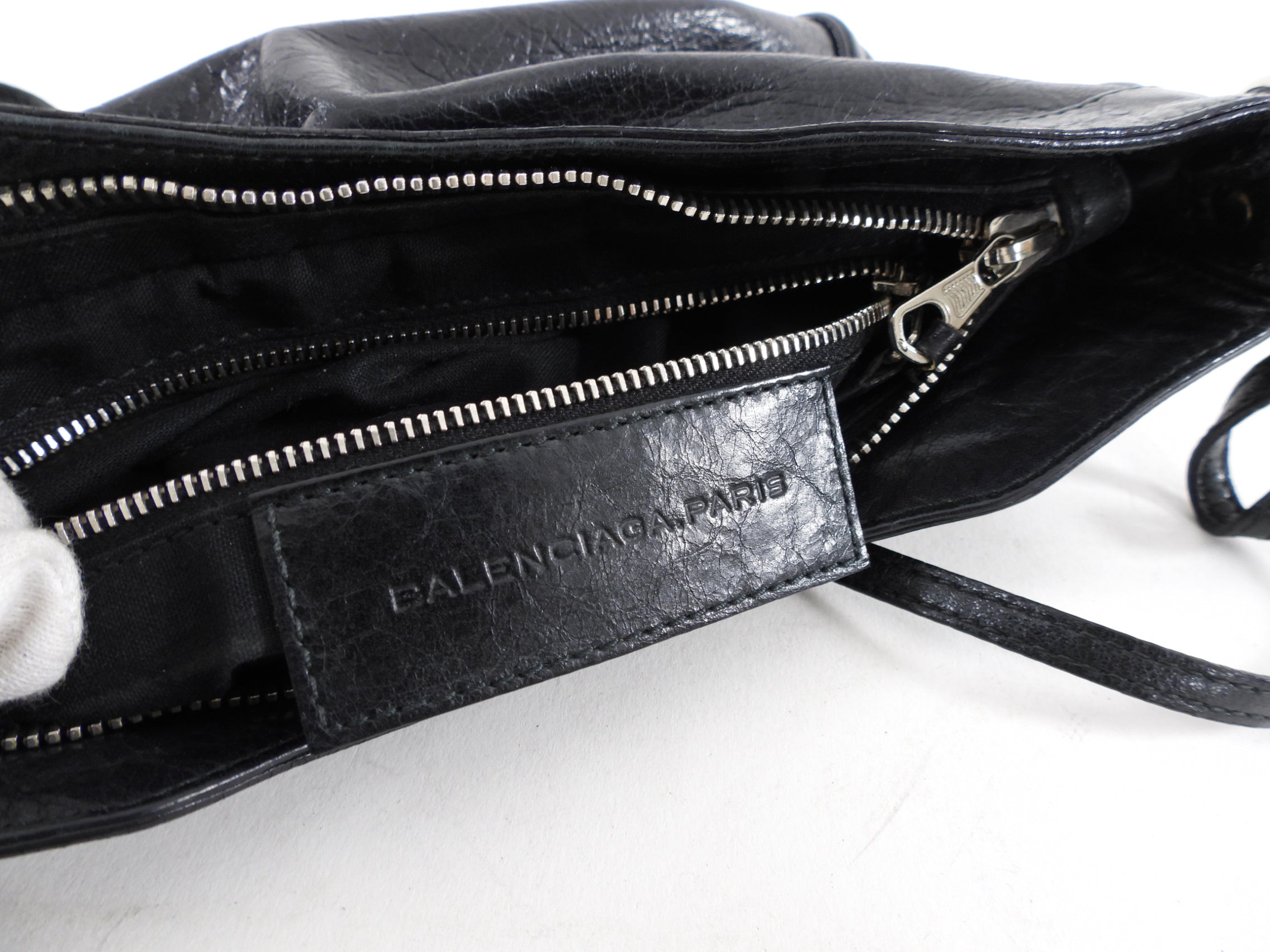 Balenciaga Black Leather Giant 12 Stud Hip Crossbody Bag for Women | Luxury Designer Handbag for Parties, Dating & Night Out