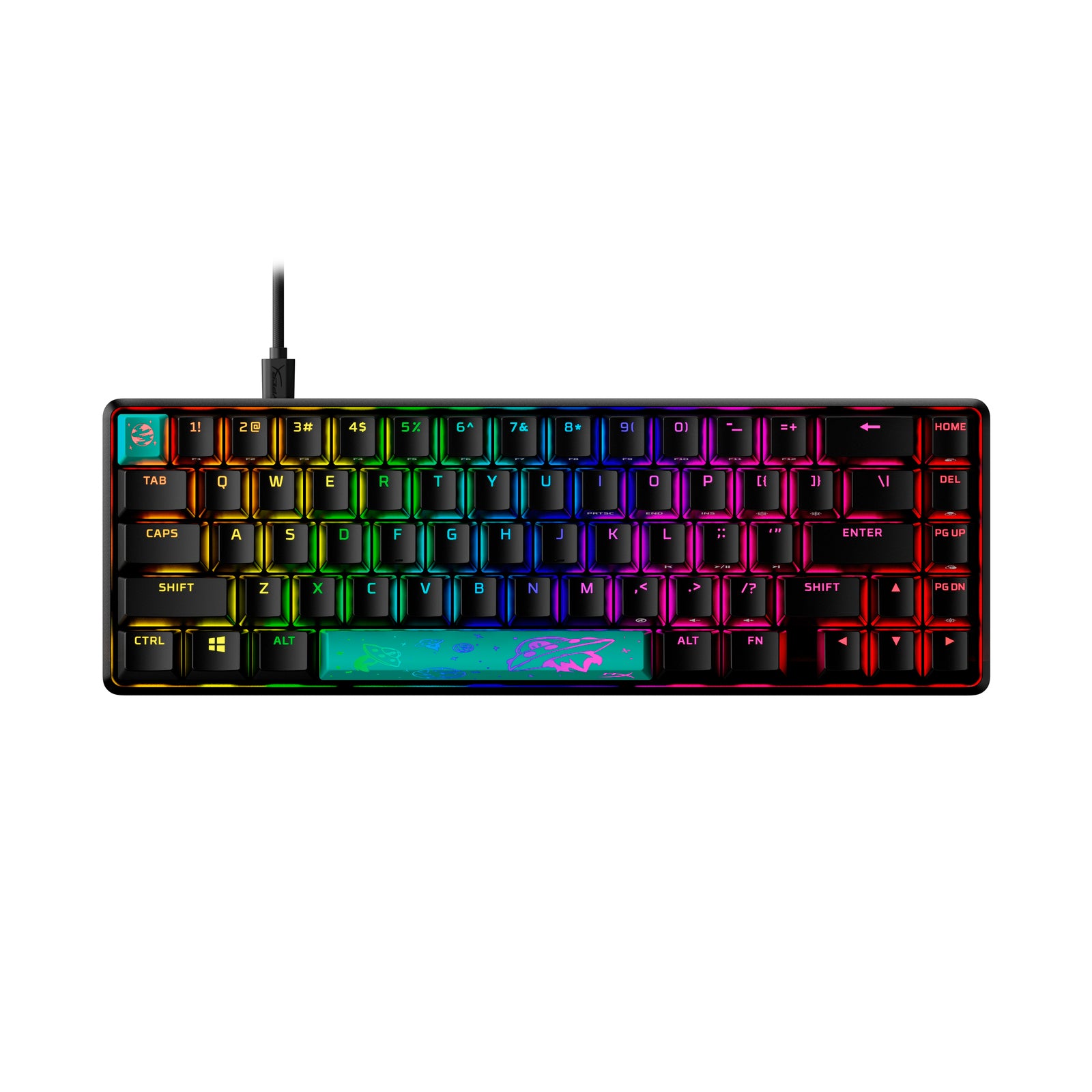 HyperX Alloy Origins 65 Compact Mechanical Gaming Keyboard - RGB Backlit, Tactile Switches for PC, Mac, PS5, Xbox - Perfect for Esports, Streaming & Office Work
