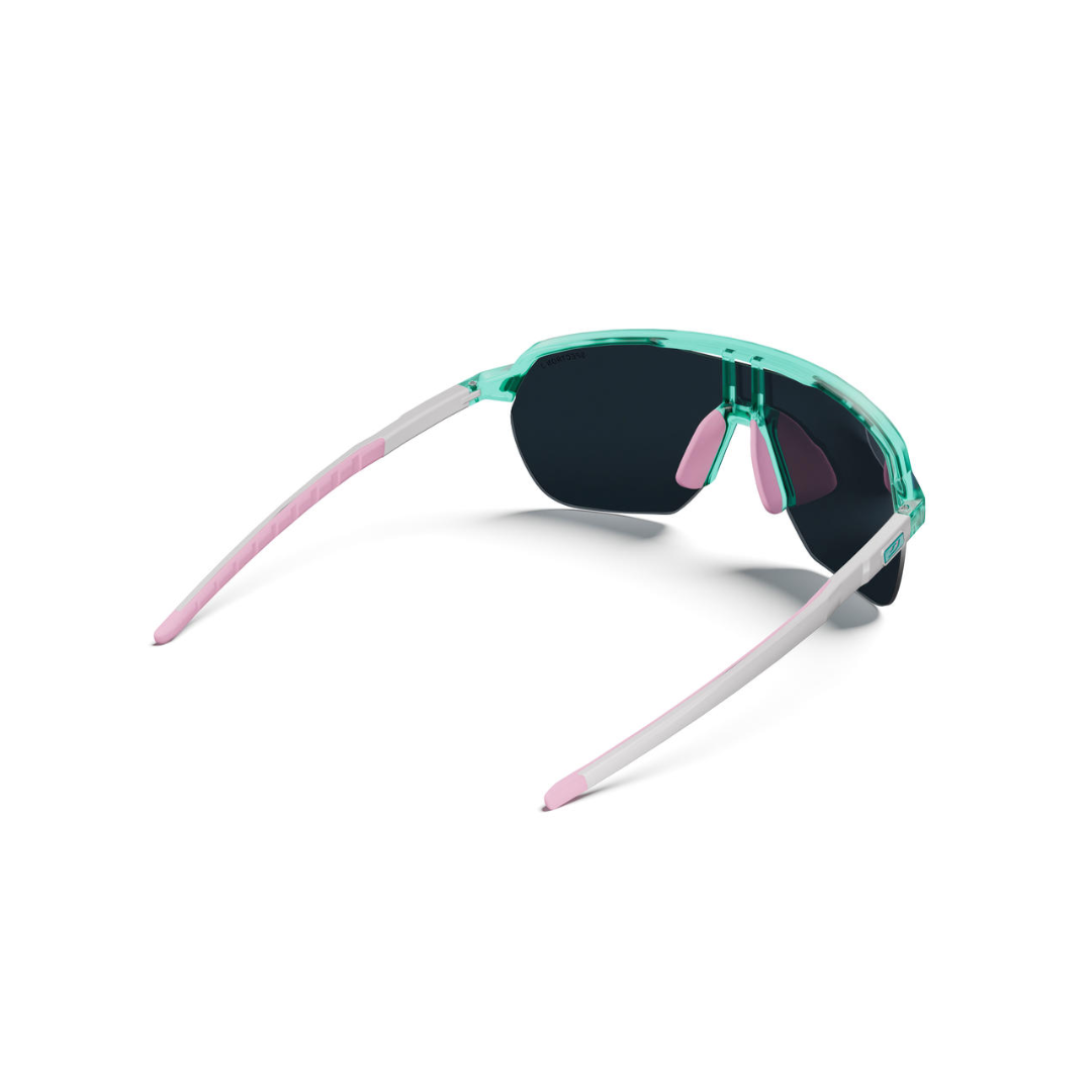 Julbo Frequency SP3 CF Sunglasses - Light Green & Pink Lens for Running, Cycling & Outdoor Sports - UV Protection & Polarized for Enhanced Vision