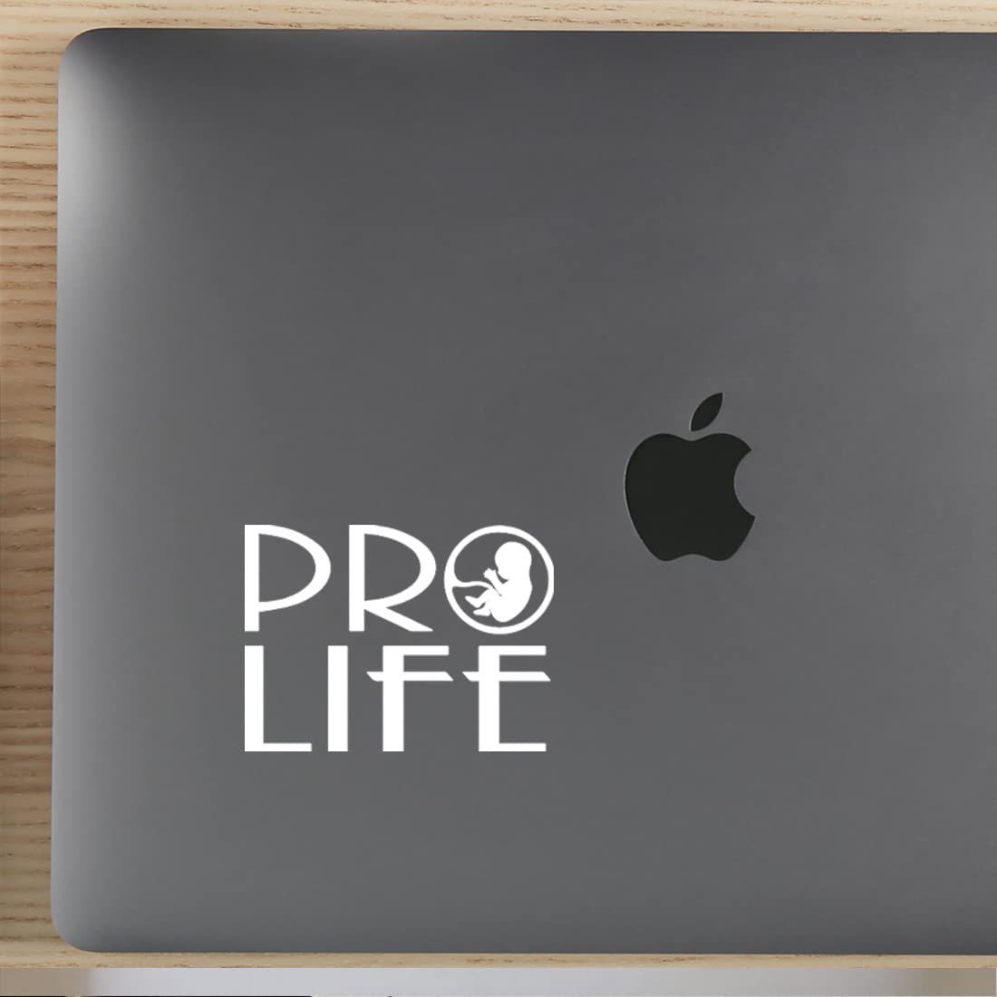 Premium Waterproof Vinyl Decal Stickers (Set of 2) - Baby Pro Life White Design for Laptop, Phone, Helmet, Car Window, Mug & Wall Decor | Perfect for Nursery, Office & Personal Accessories Customization