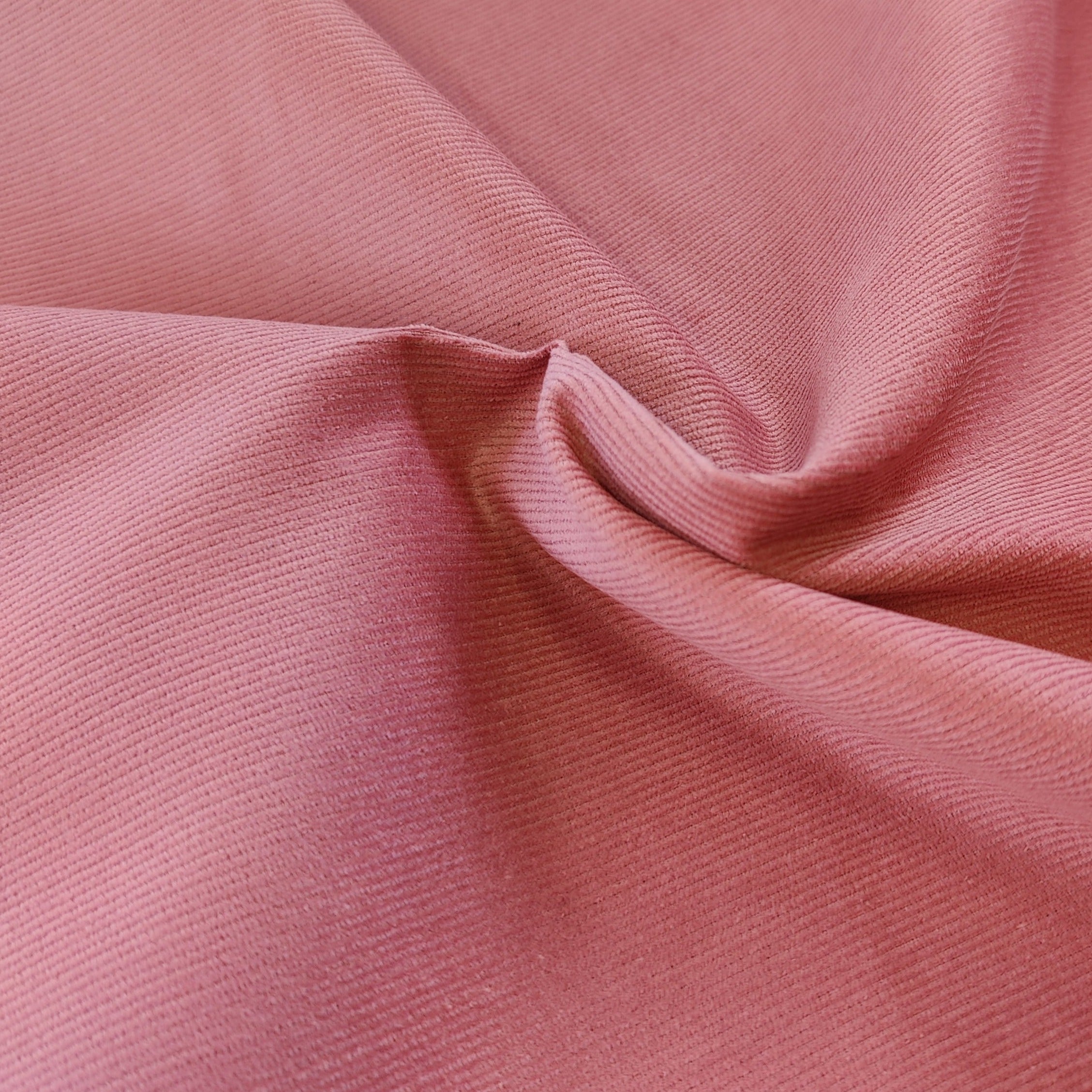 Stretch Cotton Needlecord Fabric - Soft Rose Pink for DIY Sewing, Upholstery & Fashion Projects | Perfect for Dresses, Skirts & Home Decor