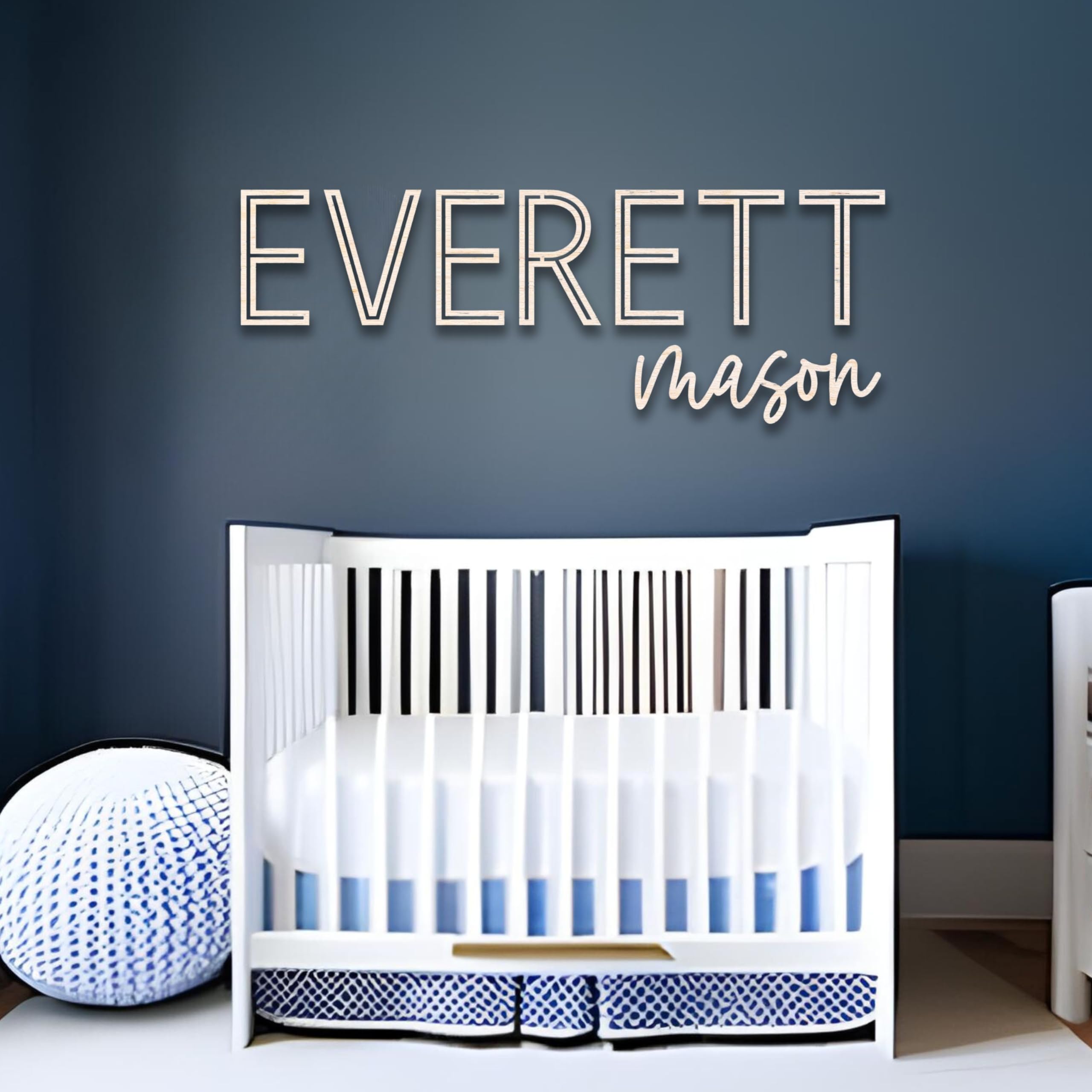 Personalized Wooden Name Sign for Boys - Custom Nursery & Kids Room Wall Decor - Toddler Bedroom Decoration - Unique Wall Art for Boys' Bedroom (Perfect for Birthdays, Baby Showers & Nursery Themes)
