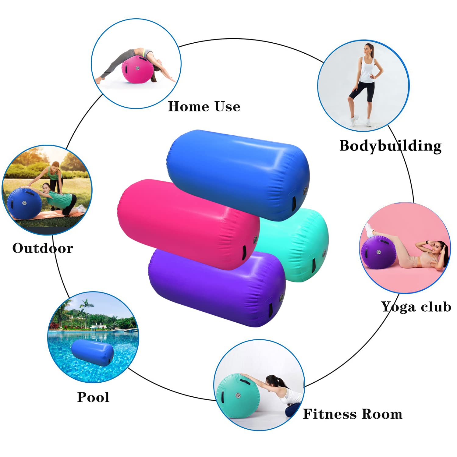 GLANT Air Mat Tumble Track AirSpot - Inflatable Gymnastics Training Springboard for Kids & Adults - Perfect for Home Practice, Gym Training, and Backyard Tumbling Exercises