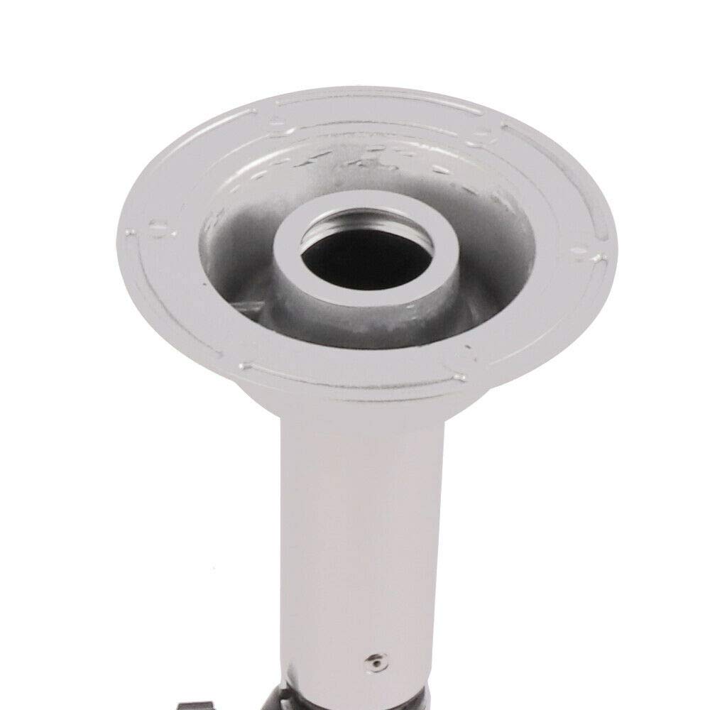 Adjustable Height Marine Boat Aluminum Table Pedestal with Removable Base - 7-Level Height Adjustable Bar Pedestal Leg Support (Silver) - Perfect for Boating, Fishing & Outdoor Dining
