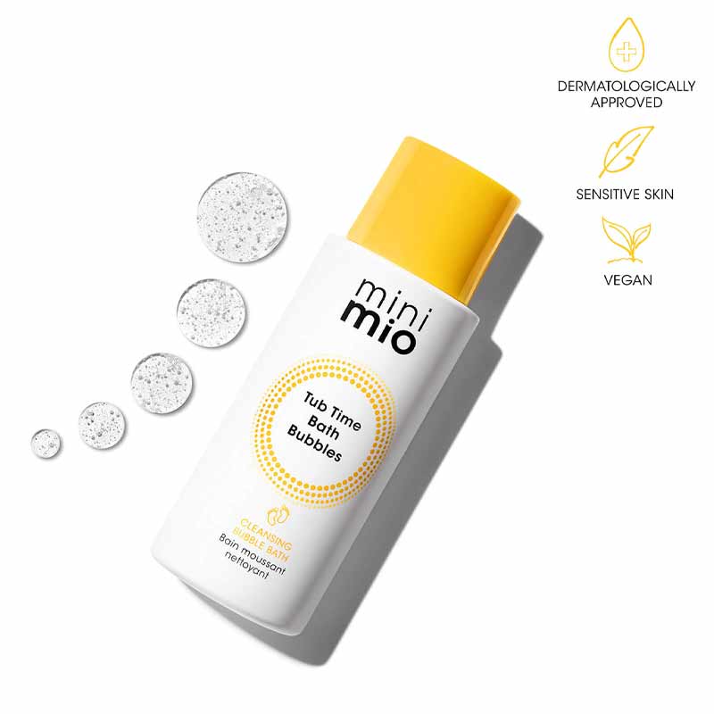 Mama Mio Mini Mio Tub Time Baby Bath Bubbles - Gentle Foaming Wash for Newborns & Toddlers - Perfect for Relaxing Bath Time & Sensitive Skin Care